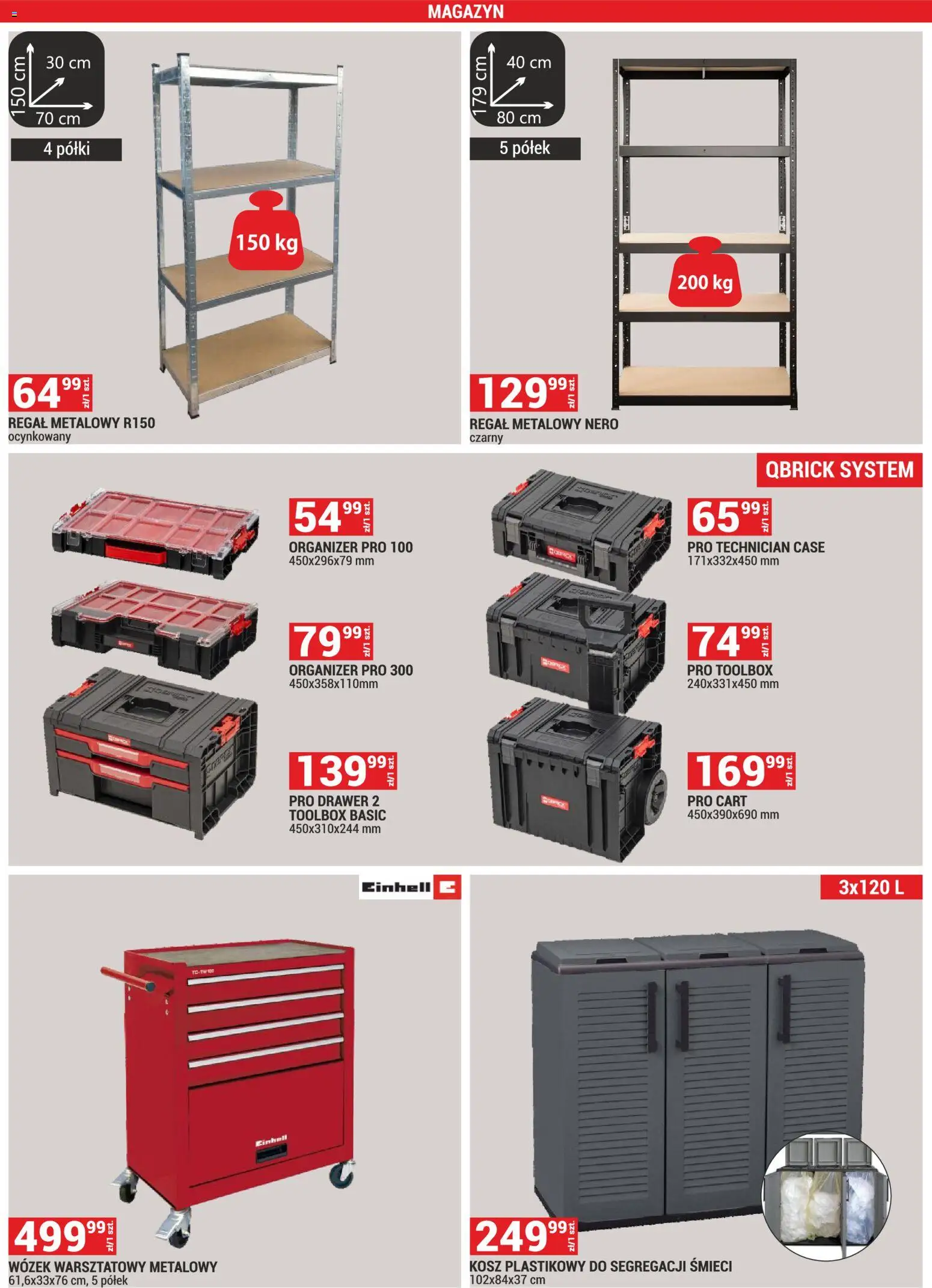 Merkury Market gazetka od 01.03.2026 | Strona: 14 | Produkty: Regał metalowy, Kosz, Regał
