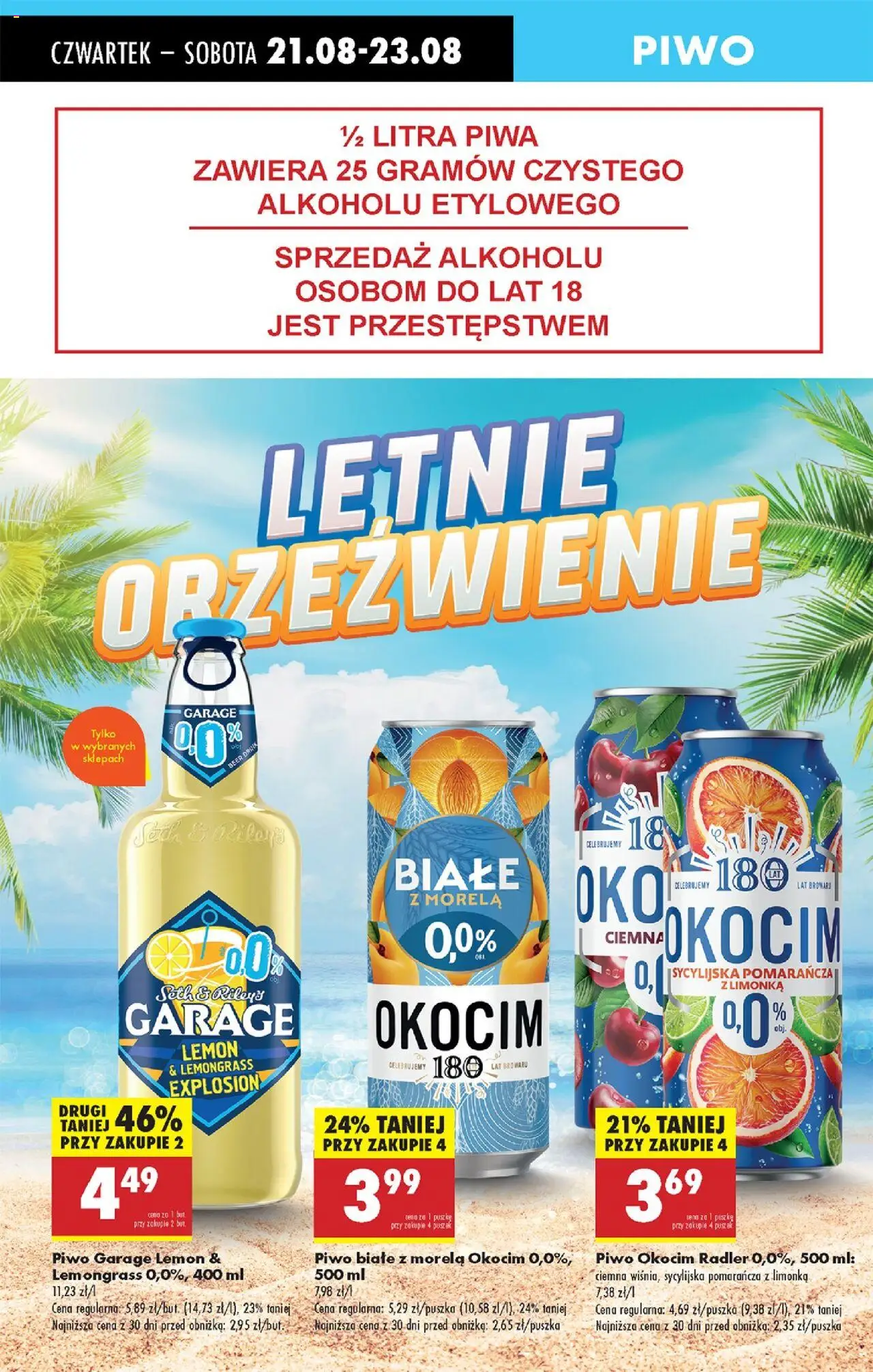 Biedronka gazetka - Oferta w tym tygodniu od 21.08.2025 | Strona: 49 | Produkty: Limonka, Piwo