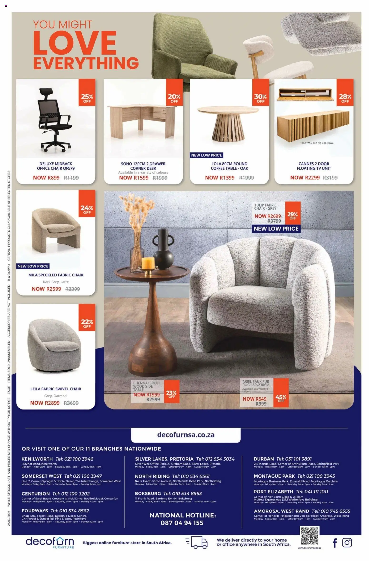 New Decofurn catalogue – valid from 07.04.2026 | Page: 4 | Products: Side table, TV, Table, Chair