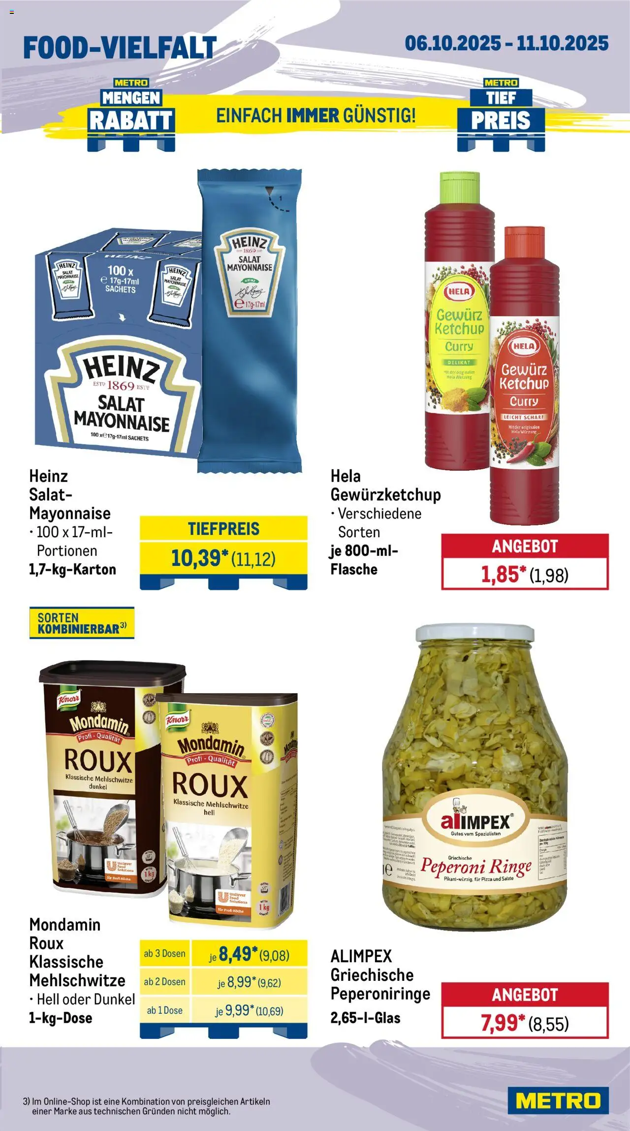 Metro  Wochen-Angebote Gastro – gültig ab 06.10.2025 | Seite: 13 | Produkte: Mayonnaise, Pizza, Ketchup, Salat