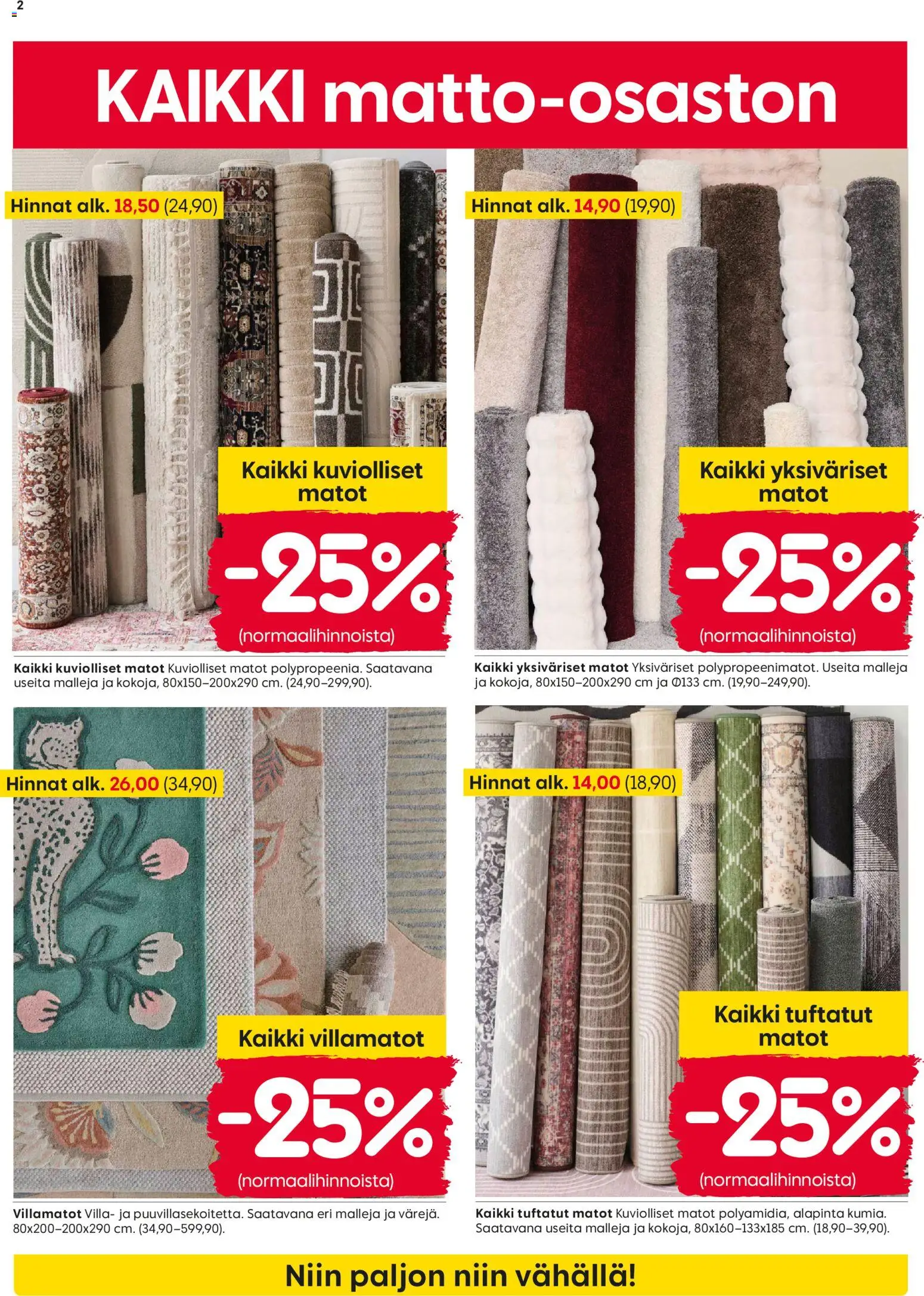 Rusta tarjoukset – voimassa 23.02.2026 alkaen | Sivu: 2 | Tuotteet: Matot