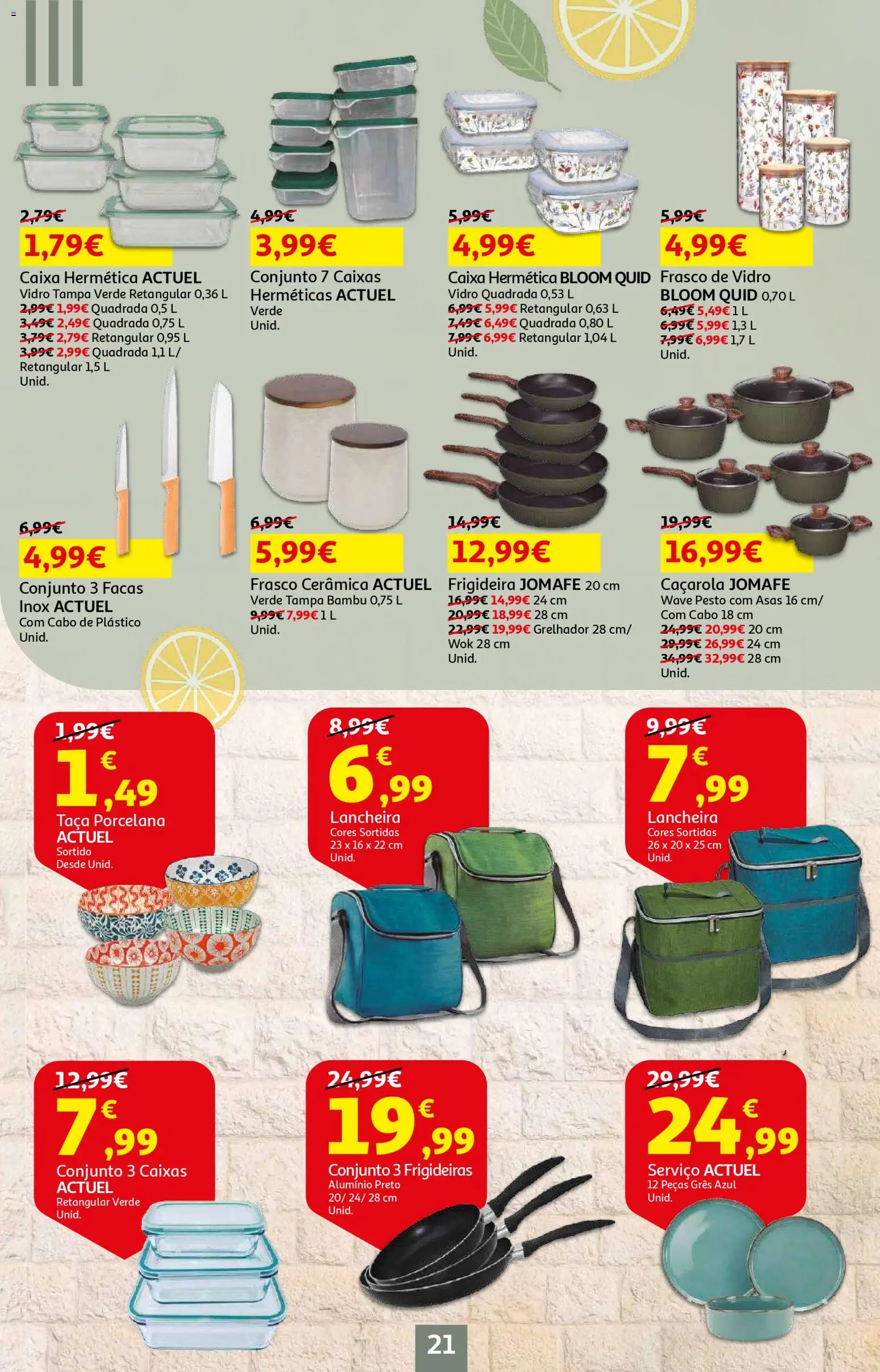 Auchan - Beleza Interiores Spring │ válido de 21.04.2026 | Página: 21 | Produtos: Cabo, Frigideira, Caixa