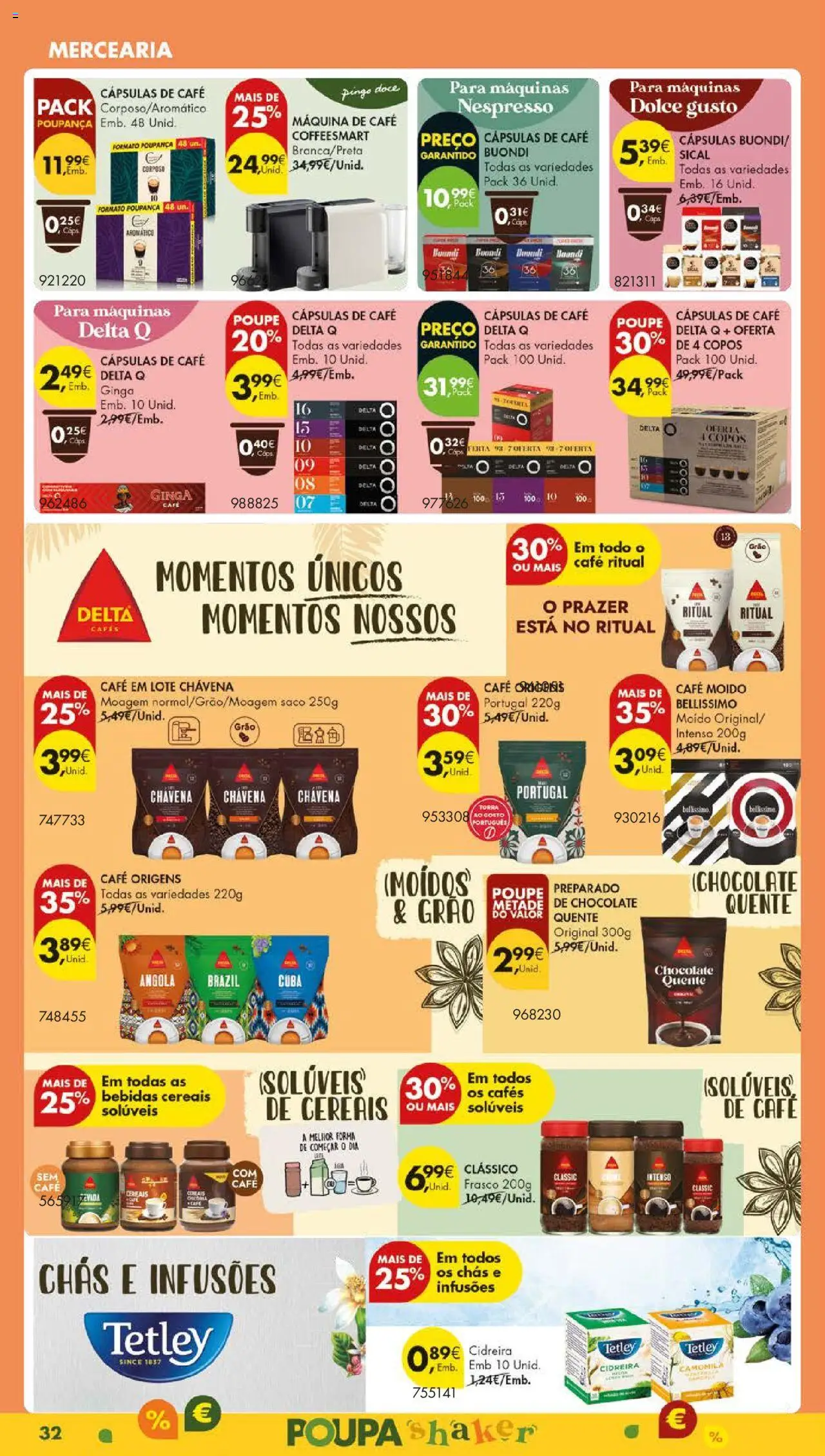 Pingo Doce folheto │ válido de 05.08.2025 | Página: 36 | Produtos: Copos, Máquina de café, Cafe buondi, Cereais