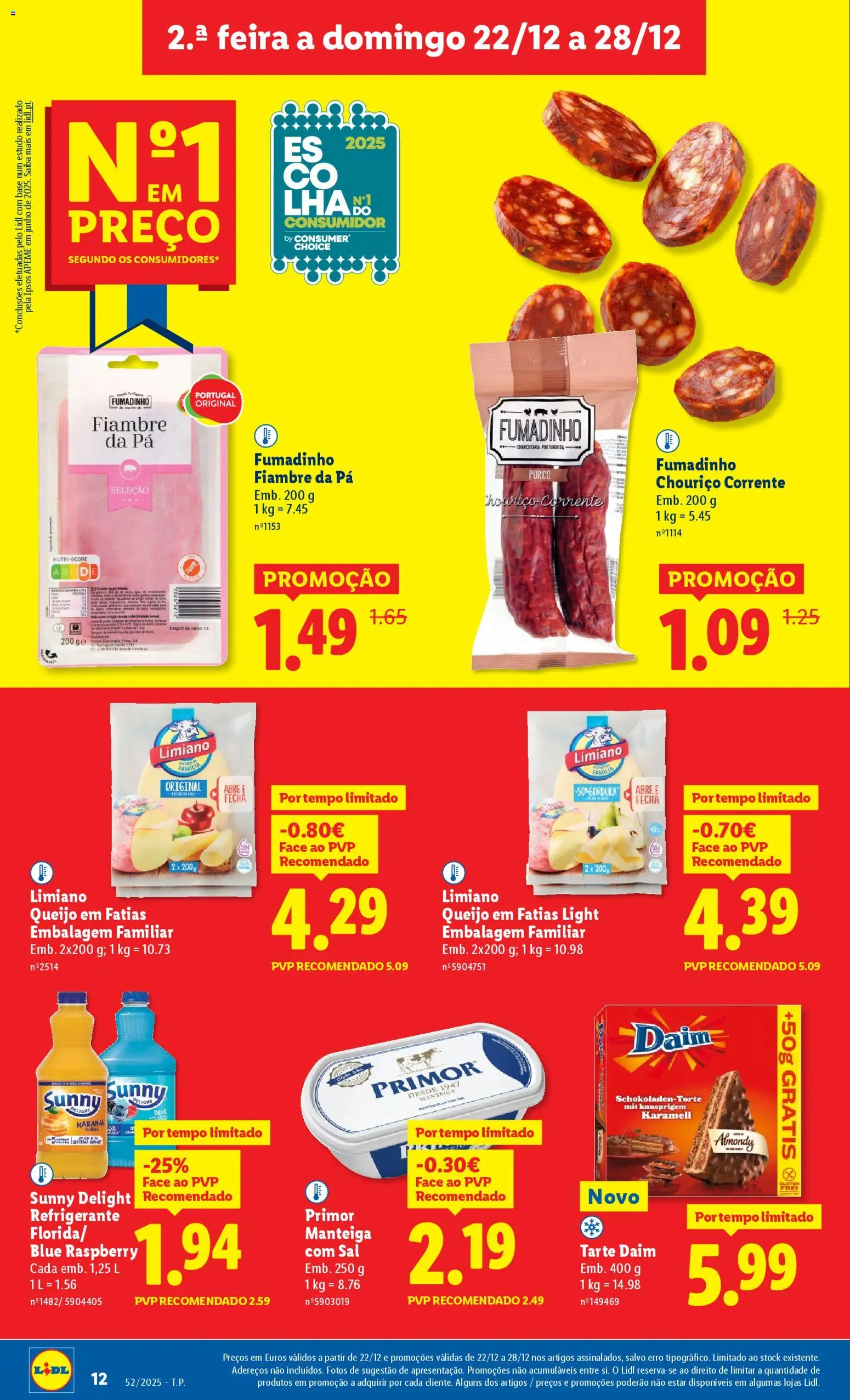 Lidl folheto │ válido de 22.12.2025 | Página: 12 | Produtos: Base, Sal, Tarte, Pá