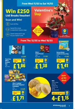 Preview of Lidl - Valentine valid from 12.02.2026 | Page: 9 | Products: Onion, Basket, Matériel de Street Workout, Milk