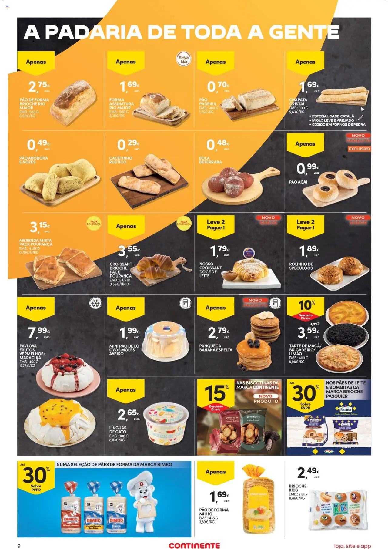 Continente Semanal Continente Bom Dia │ válido de 16.09.2025 | Página: 9 | Produtos: Azeite, Banana, Açai, Beterraba