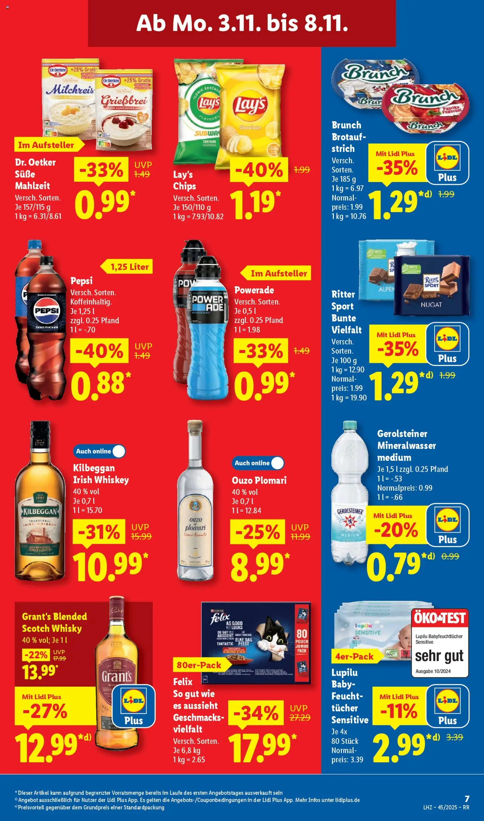 Lidl Prospekt Bestwig – gültig ab 03.11.2025 | Seite: 13 | Produkte: Whisky, Pepsi, Whiskey, Gerolsteiner