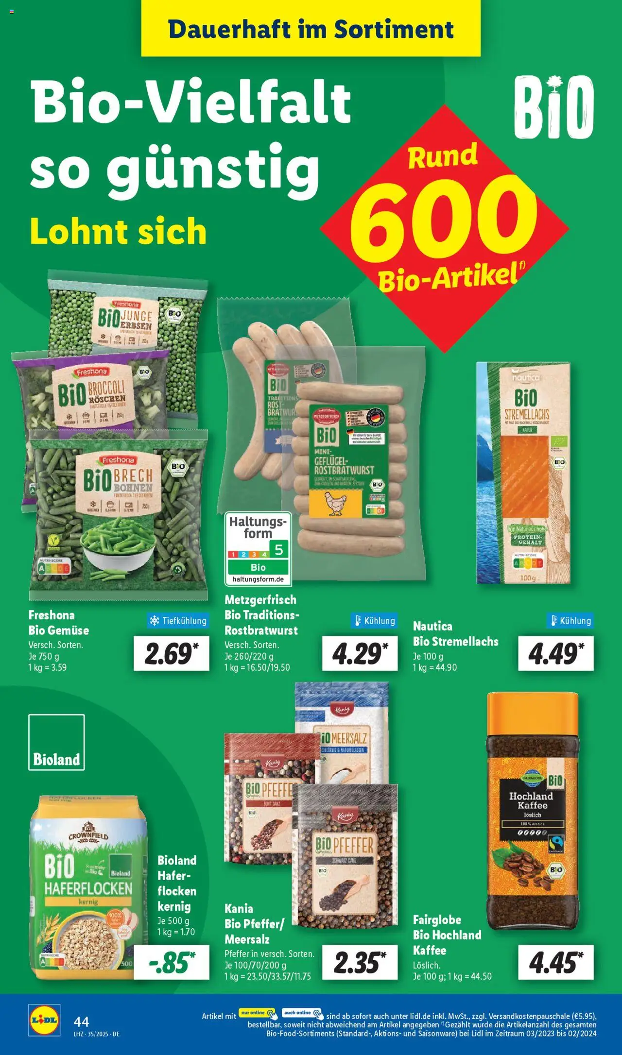 Lidl Prospekt Aarbergen - gültig ab dem 25.08.2025 | Seite: 60 | Produkte: Kaffee, Pfeffer, Flocken, Erbsen
