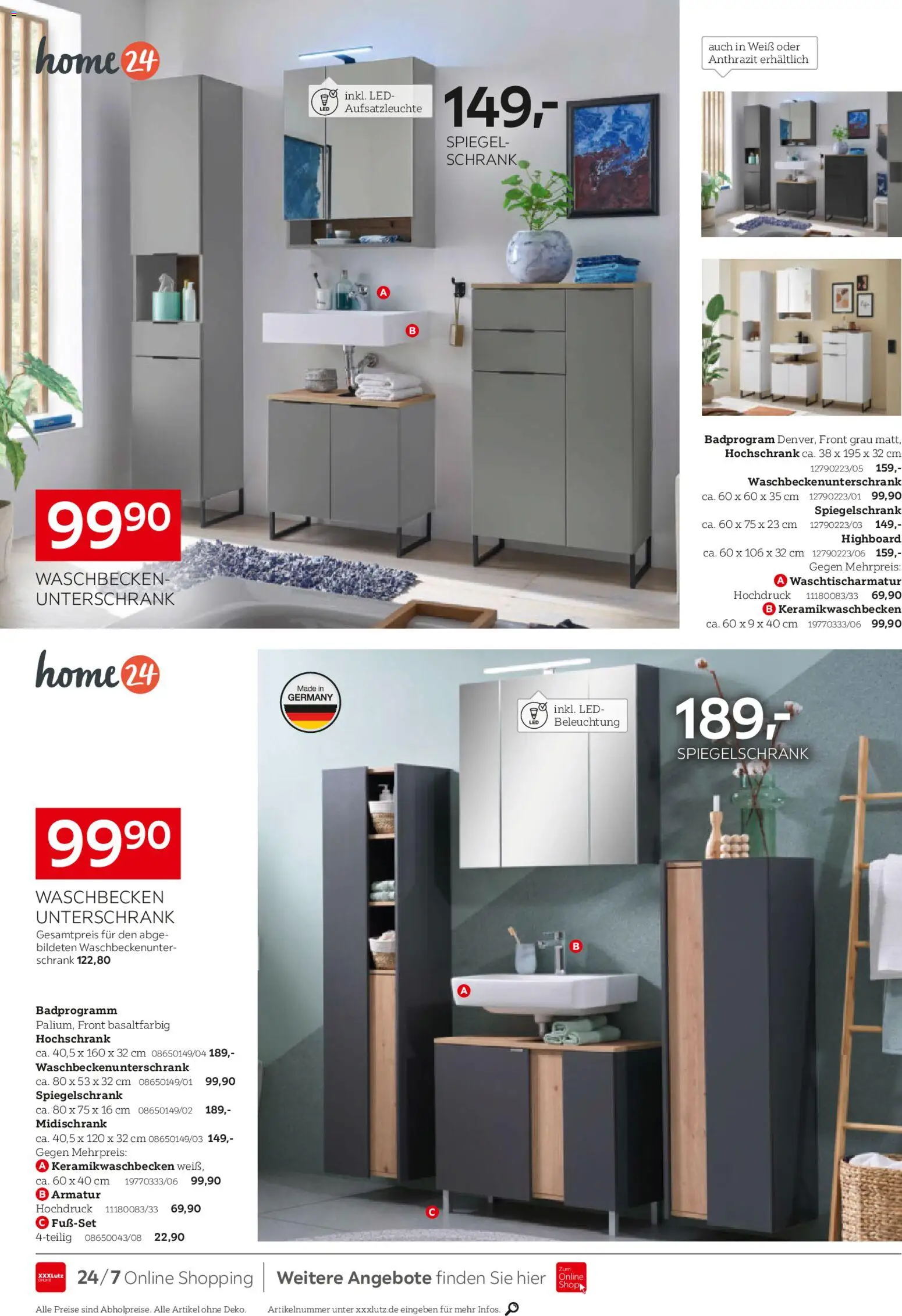 XXXL Lutz Badezimmer-Testerinnen und -Tester gesucht! – gültig ab 26.10.2025 | Seite: 2 | Produkte: Schrank, Waschbecken, Spiegel, Unterschrank