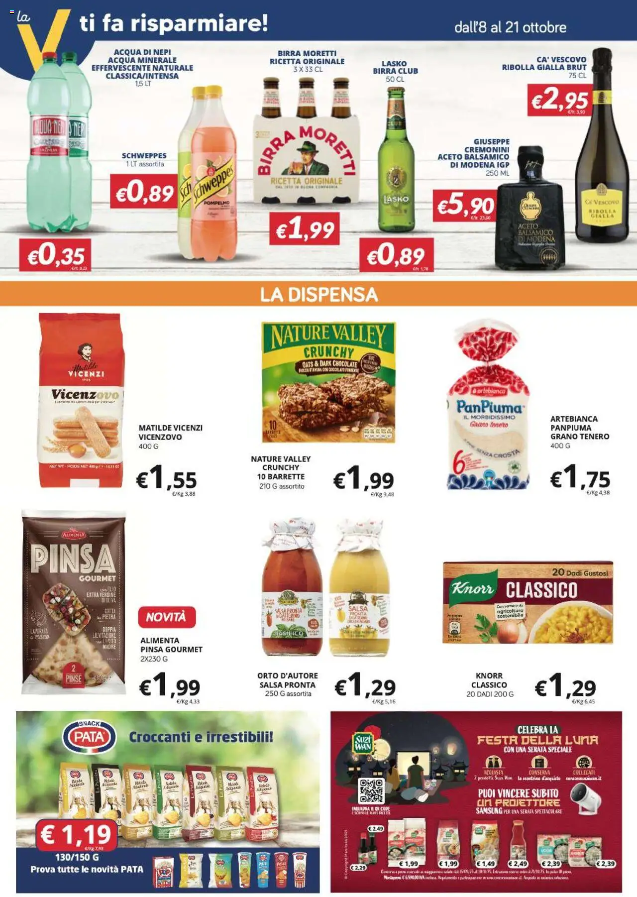Volantino Visotto del 08.10.2025 | Pagina: 6 | Prodotti: Acqua, Birra Moretti, Aceto, Acqua minerale