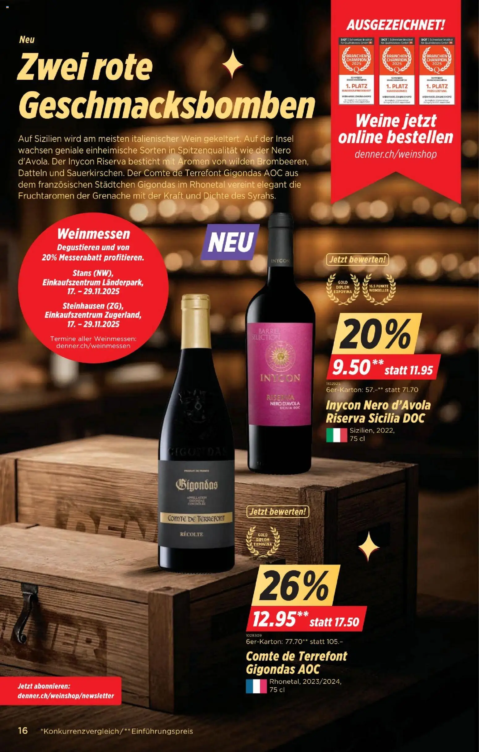 Denner Aktionen – gültig ab 18.11.2025 | Seite: 16 | Produkte: Wein
