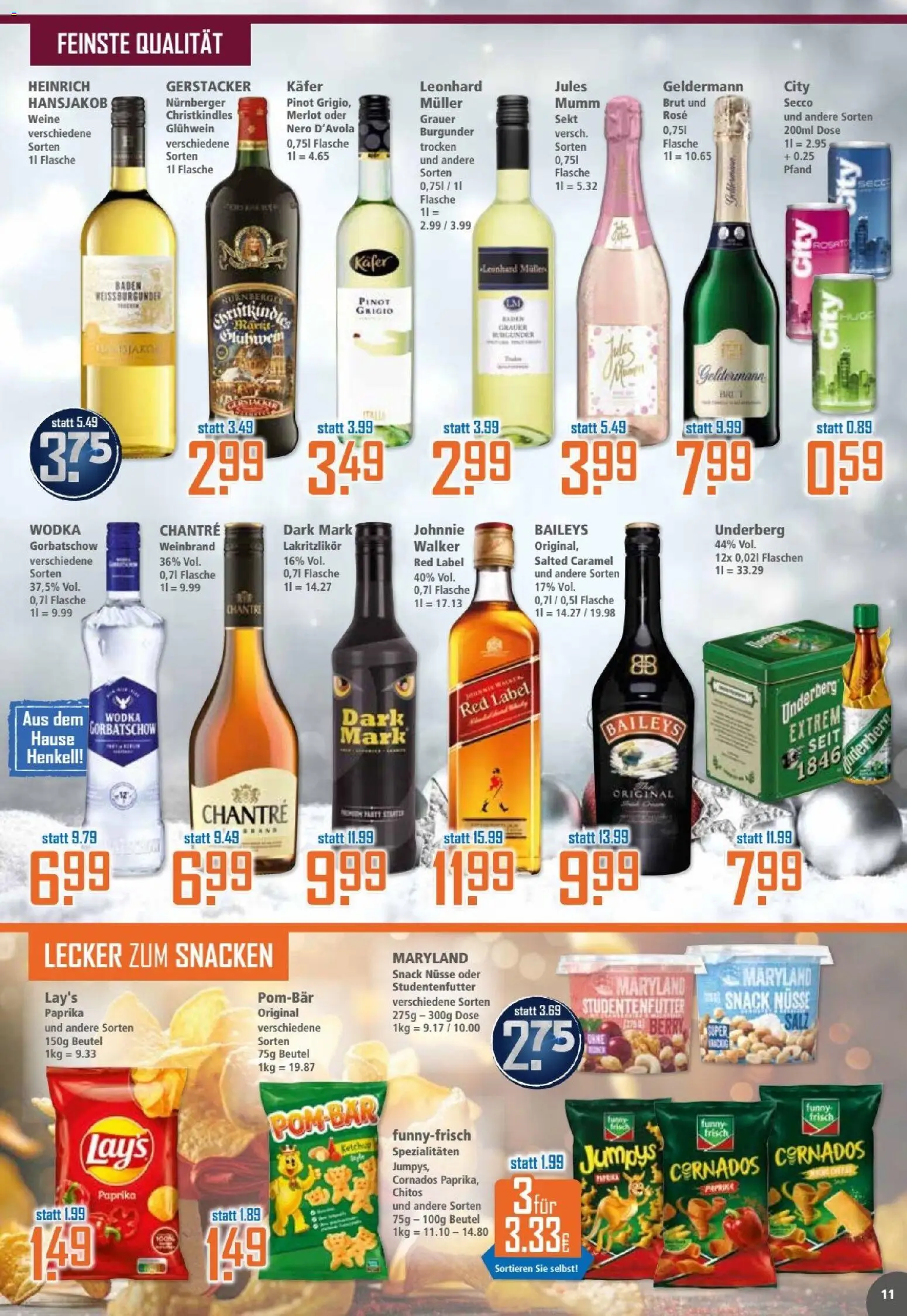 Klaas & Kock Prospekt – gültig ab 01.12.2025 | Seite: 11 | Produkte: Paprika, Chantré, Nüsse, Wodka