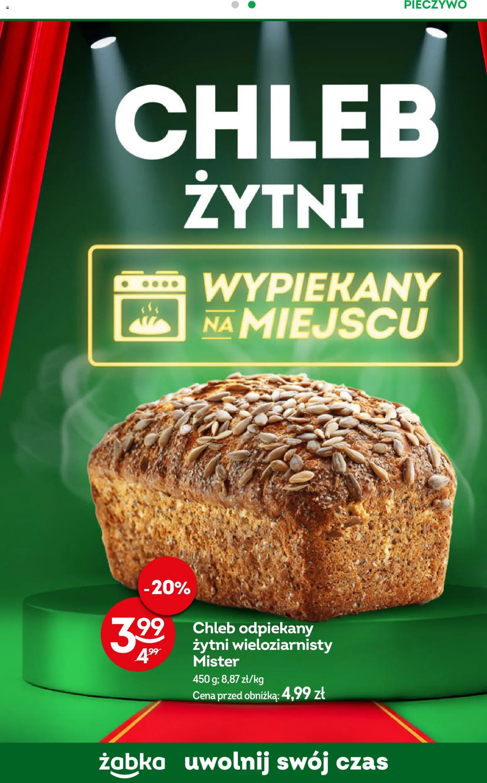 Żabka gazetka - Codzienne produkty od 22.04.2026 | Strona: 15 | Produkty: Pieczywo, Chleb żytni, Chleb