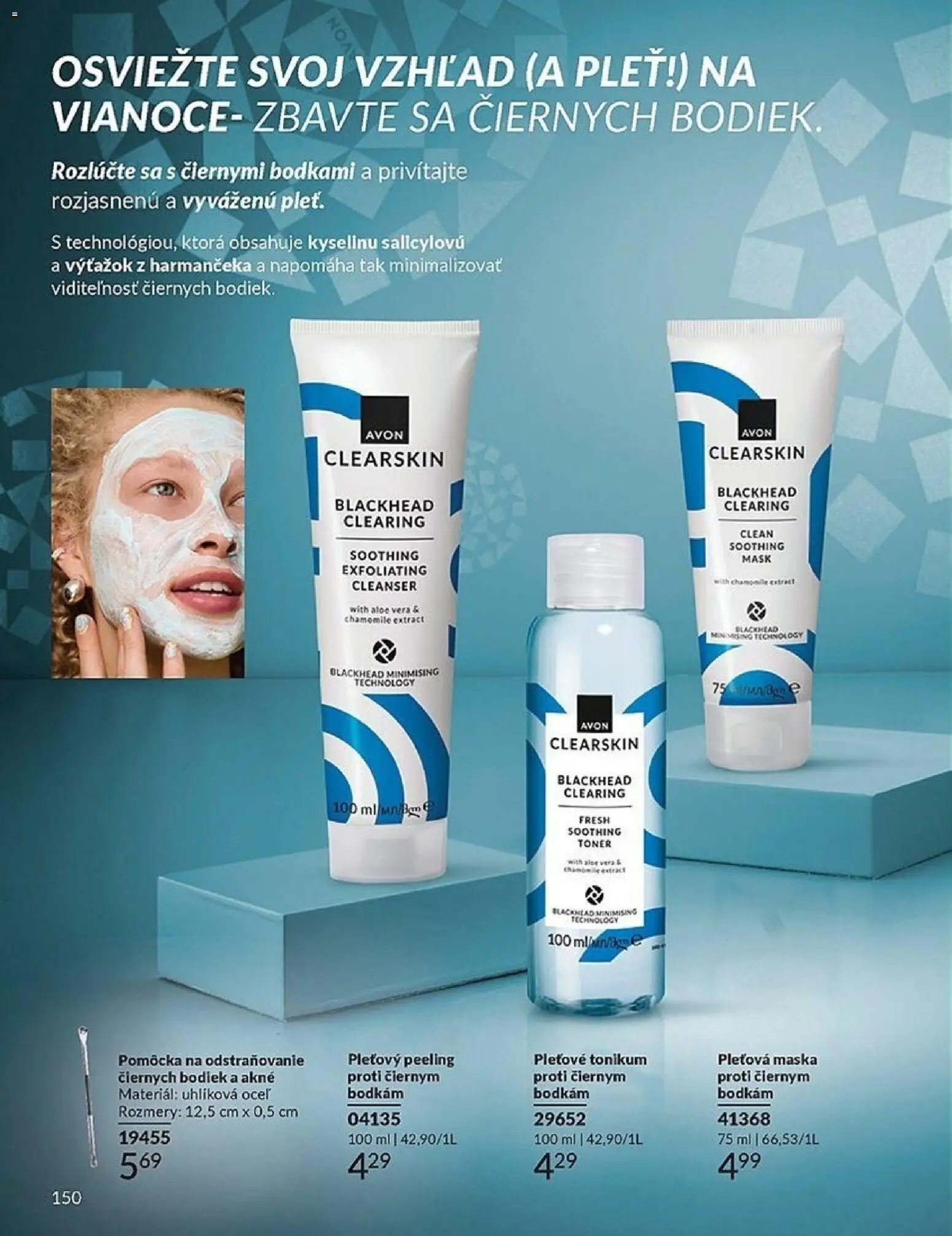 Nové Avon akcie – leták je platný od 01.12.2025 | Strana: 150 | Produkty: Maska, Peeling, Toner