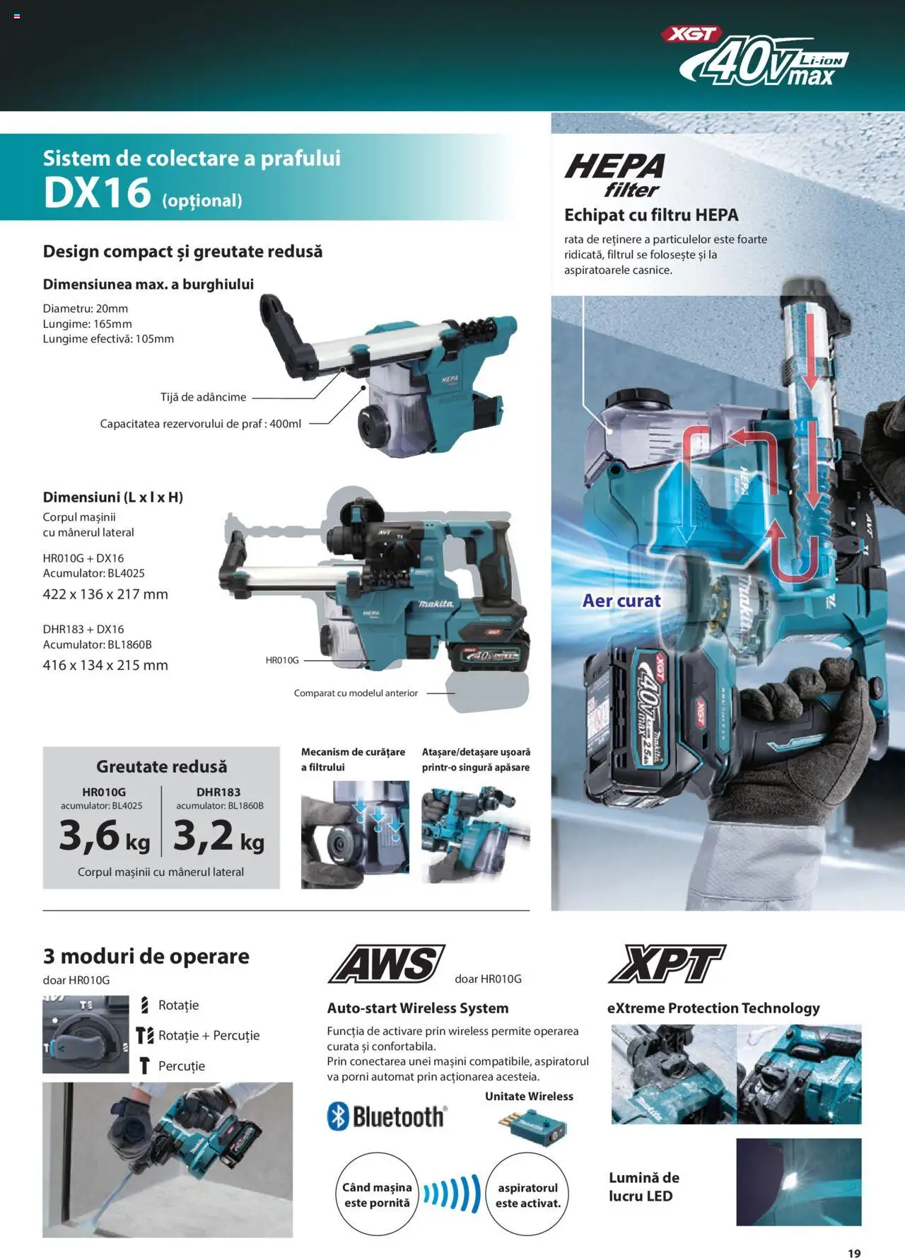 Makita catalog - Masini profesionale Makita XGT – valabil de la 20.06.2024 | Pagină: 19 | Produse: Rață