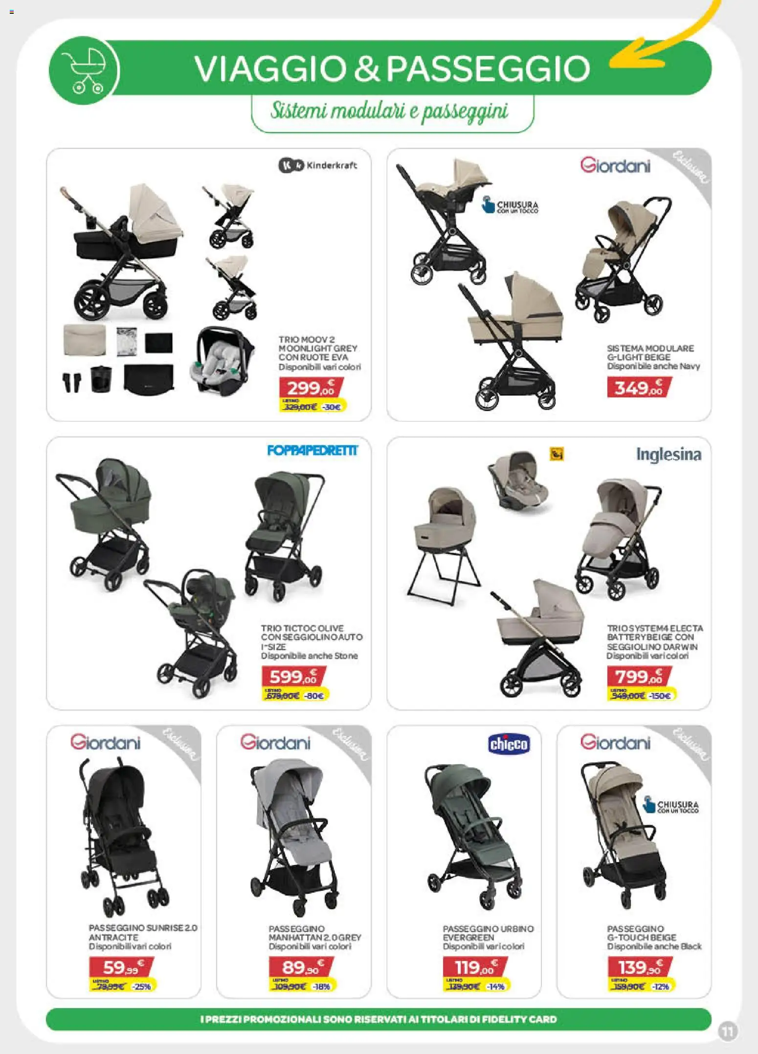 Volantino Bimbo store del 02.04.2026 | Pagina: 11 | Prodotti: Olive, Passeggino, Seggiolino