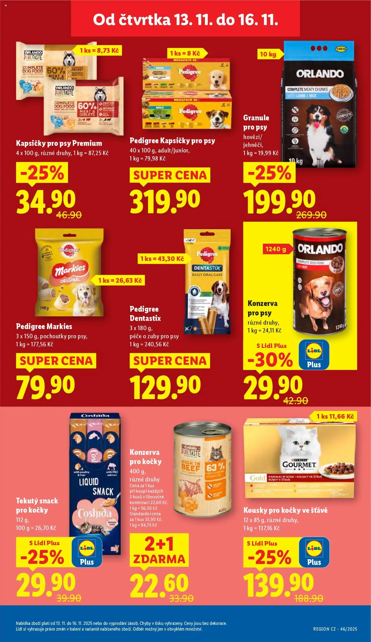 Lidl leták od 13.11.2025 | Strana: 21 | Produkty: Purina, Pedigree, Pedigree kapsičky, Konzerva pro psy