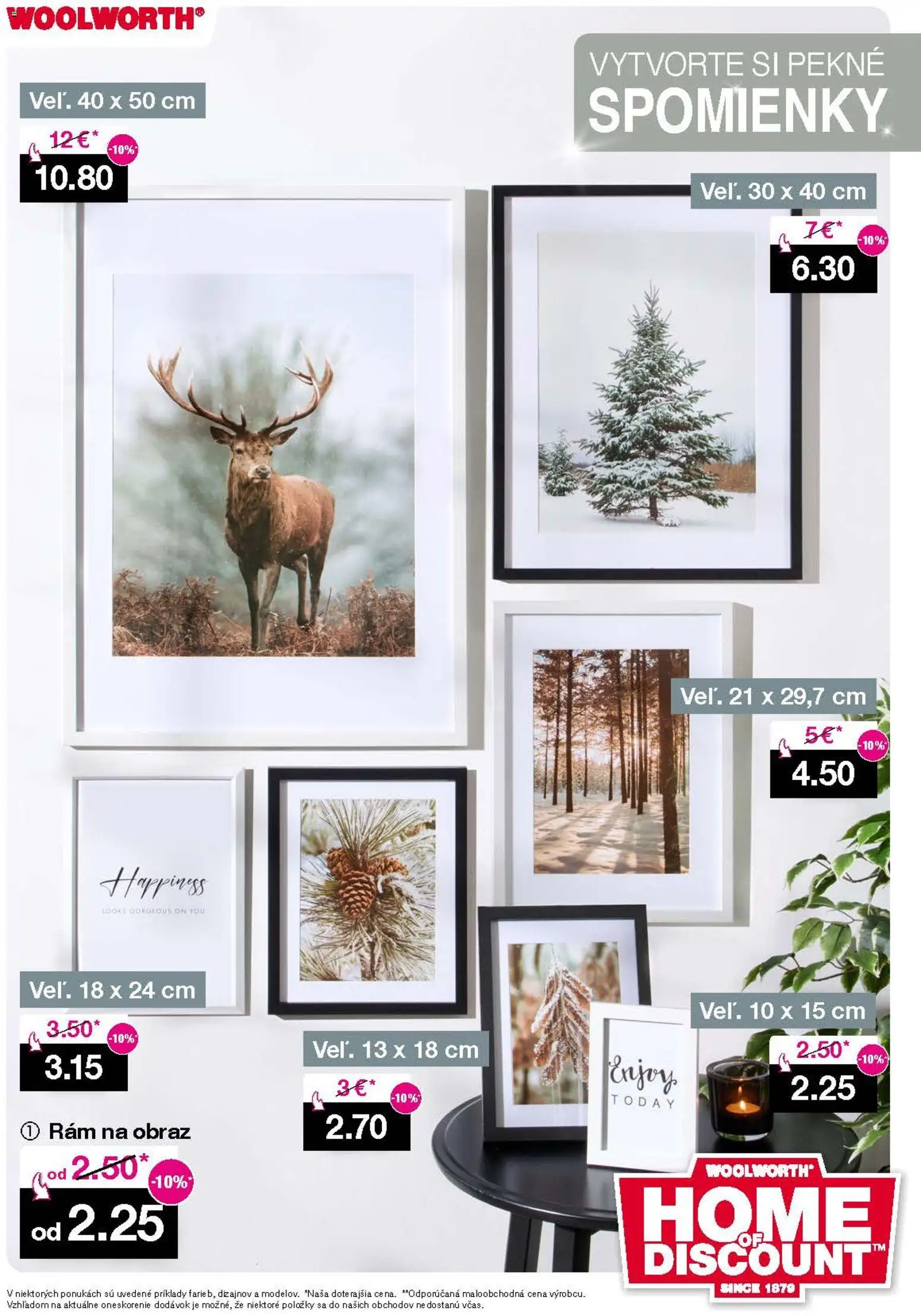 Nové Woolworth akcie – leták je platný od 12.12.2025 | Strana: 20 | Produkty: Rám na obraz, Rám