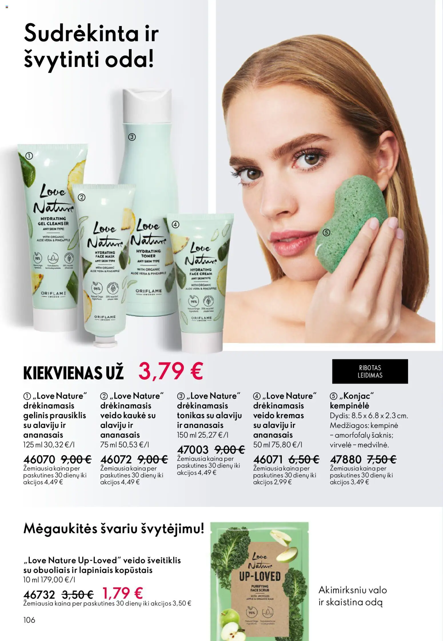 Oriflame akcijos nuo 10.12.2025 | Puslapis: 106 | Prekių: Kremas, Šveitiklis, Veido kaukė, Prausiklis
