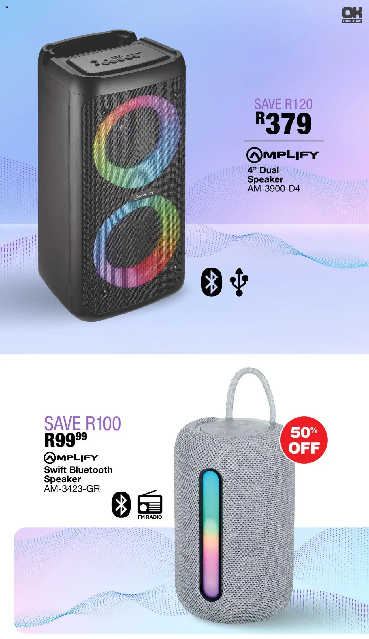 New OK Furniture catalogue – valid from 15.09.2025 | Page: 15 | Products: Radio, Speaker