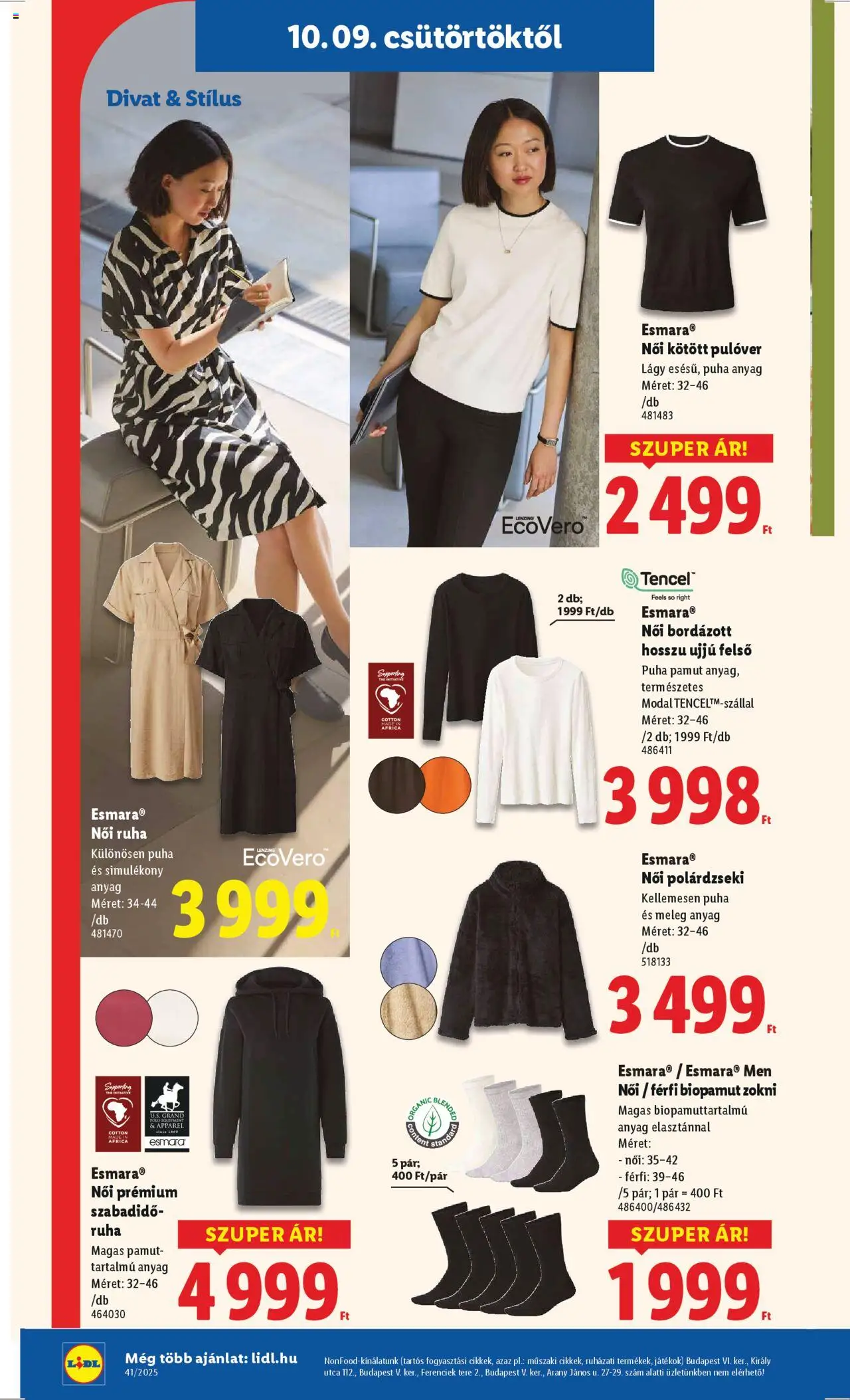 Lidl akciós ujság - amely érvényes a következő dátumtól: 09.10.2025 | Oldal: 34 | Termékek: Játékok, Ruha, Só, Zokni
