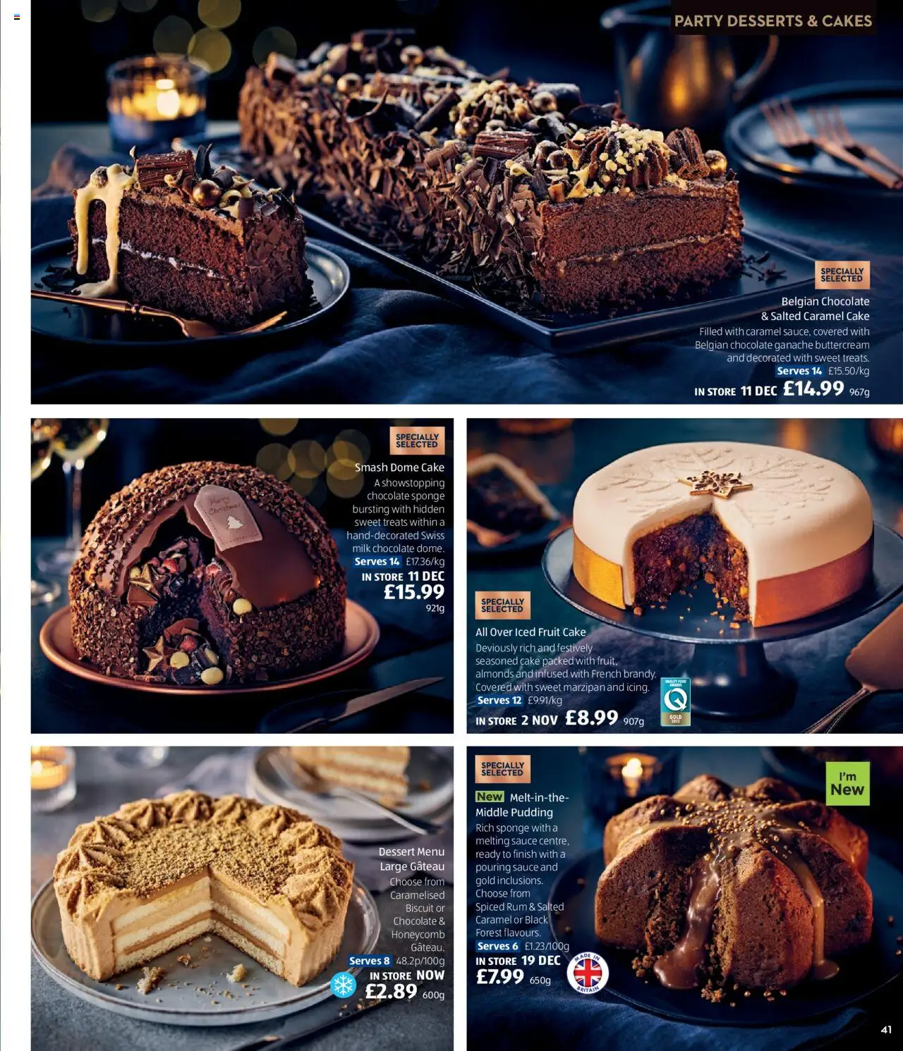 {H1} | Page: 41 | Products: Sauce, Chocolate, Cake, Pudding