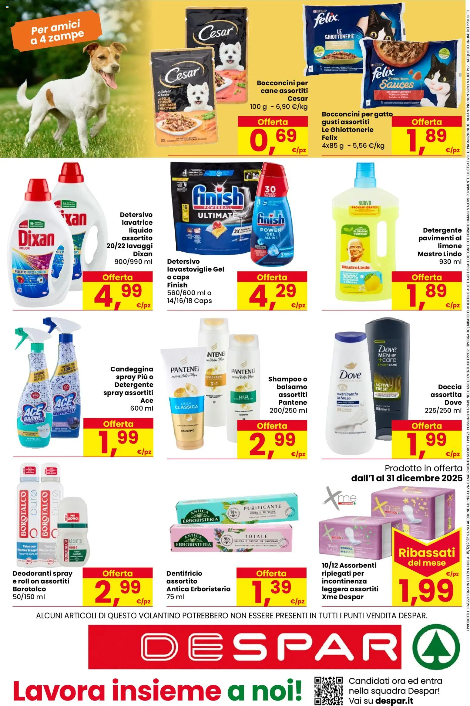 Volantino Despar del 04.12.2025 | Pagina: 16 | Prodotti: Shampoo, Dentifricio, Chiodi, Menta