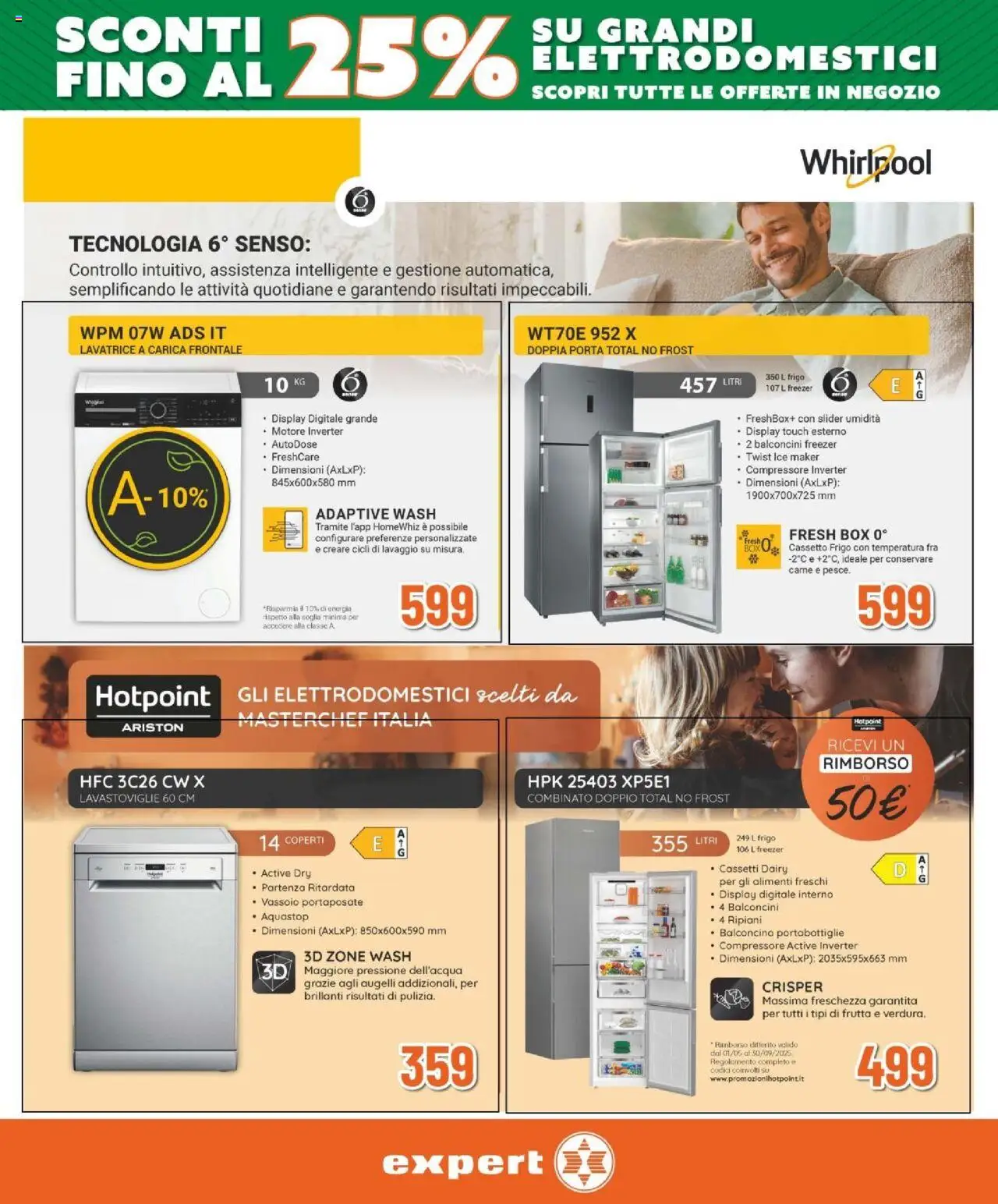 Volantino Expert del 11.09.2025 | Pagina: 8 | Prodotti: Frutta, Freezer, Vassoio, Portaposate