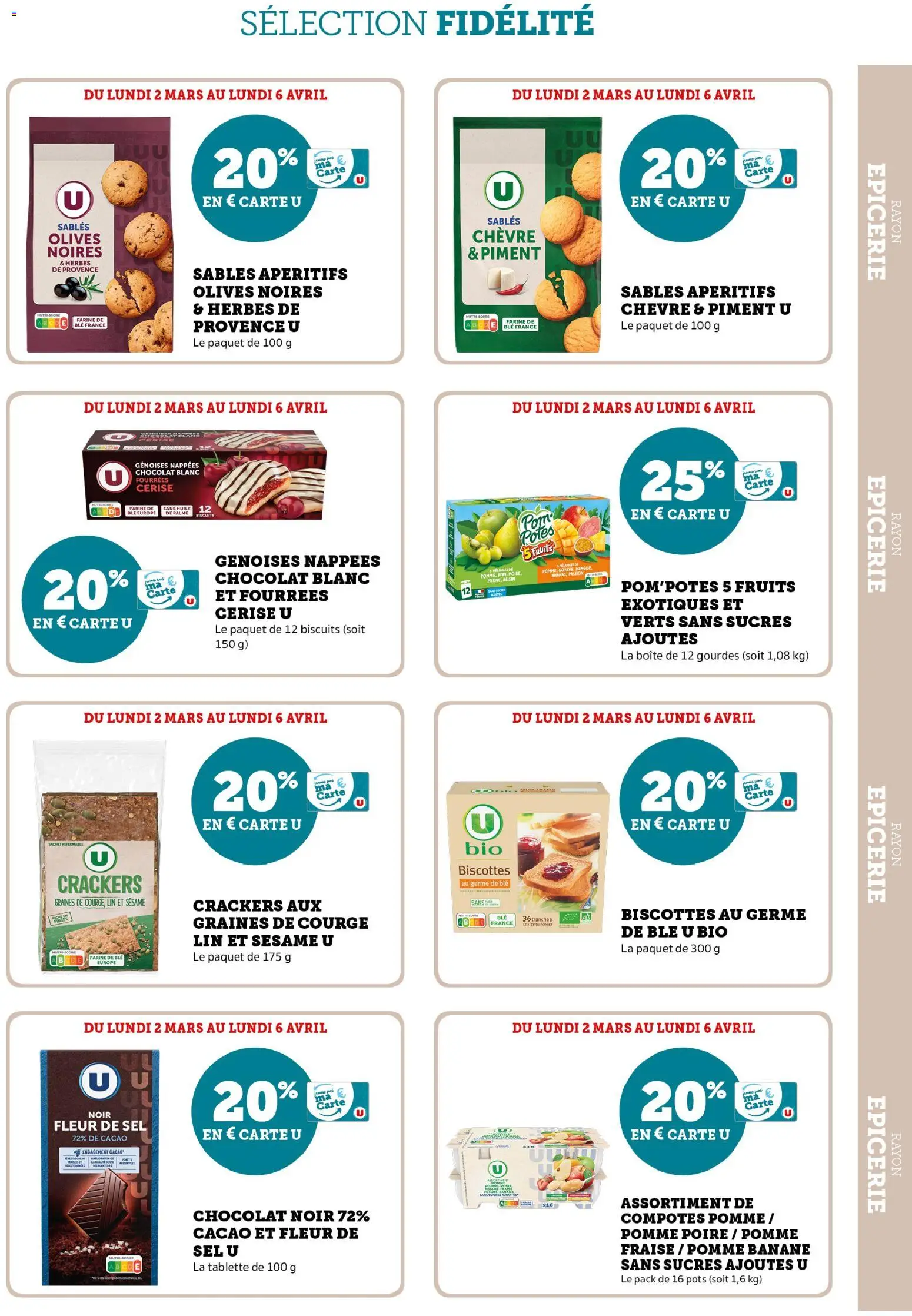 {H1} | Page: 17 | Produits: Tablette, Crackers, Herbes de provence, Banane