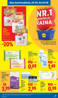 LIDL leidinys galioja nuo 02.03.2026 | Puslapis: 39 | Prekių: Dešrelės, Kumpis, Dešra, Krepšelis