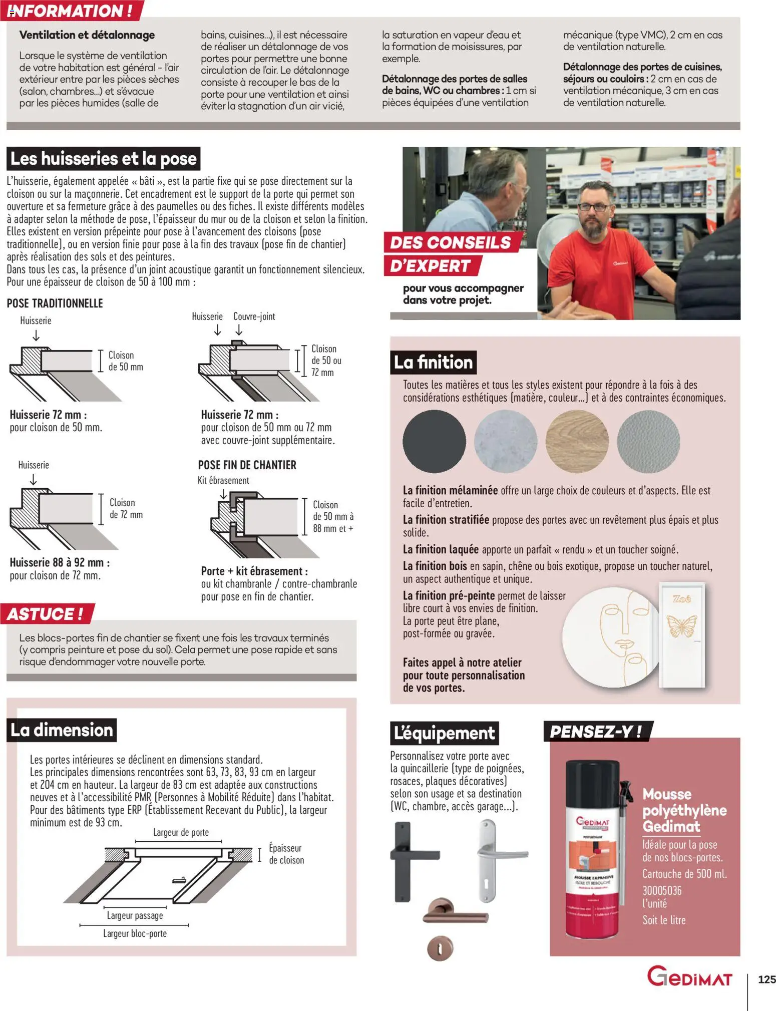 {H1} | Page: 125 | Produits: Mousse, Mousse expansive, Porte, Portes