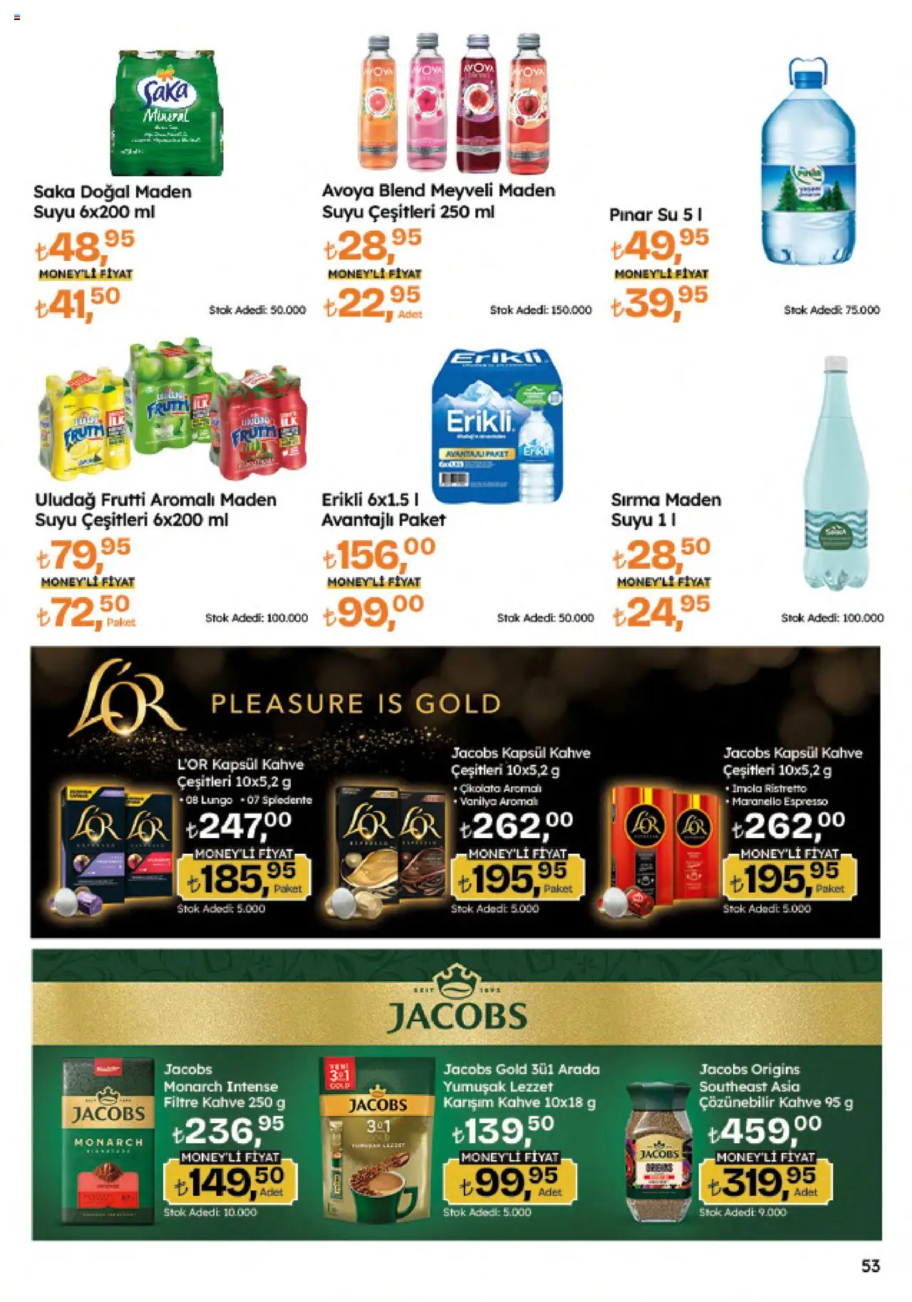 Migros Katalog - Migroskop - 07.08.2025 tarihinden itibaren geçerlidir | Sayfa: 53 | Ürünler: Kahve, Su, Maden suyu