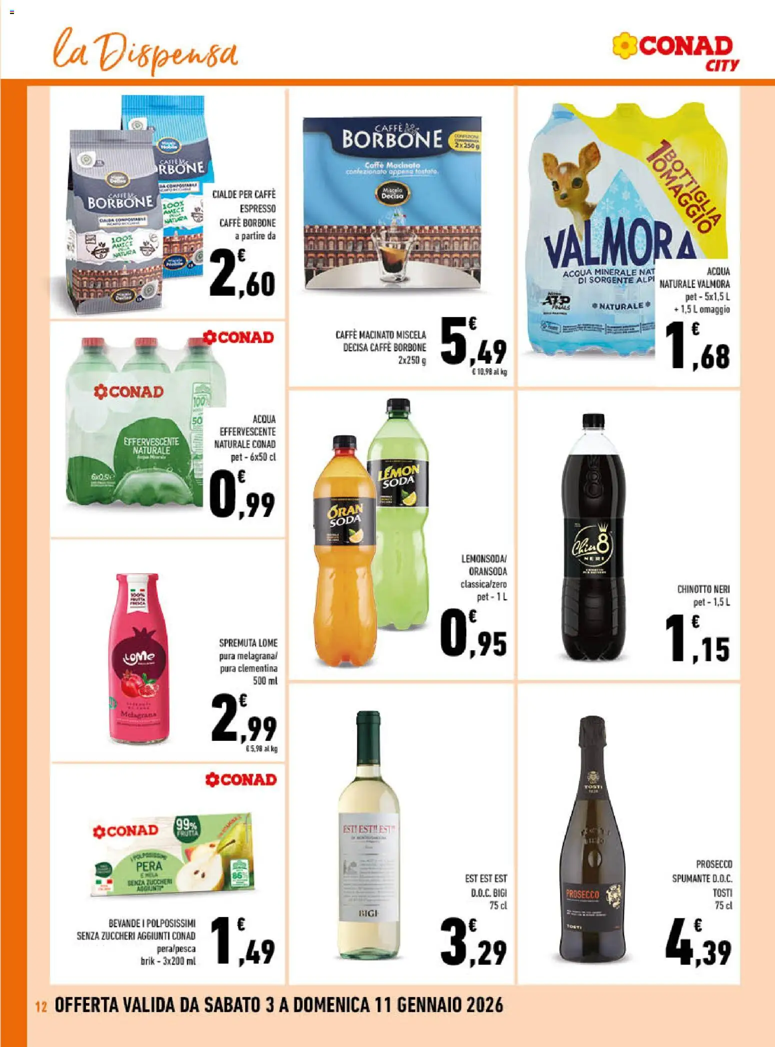 Volantino Conad del 03.01.2026 | Pagina: 12 | Prodotti: Acqua, Spumante, Acqua minerale, Bottiglia