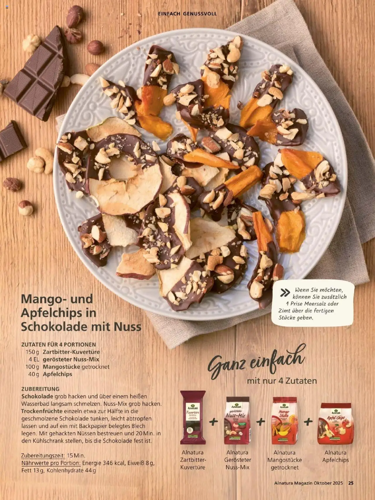 Alnatura Prospekt – gültig ab 01.10.2025 | Seite: 25 | Produkte: Schokolade, Kühlschrank, Äpfel, Mango