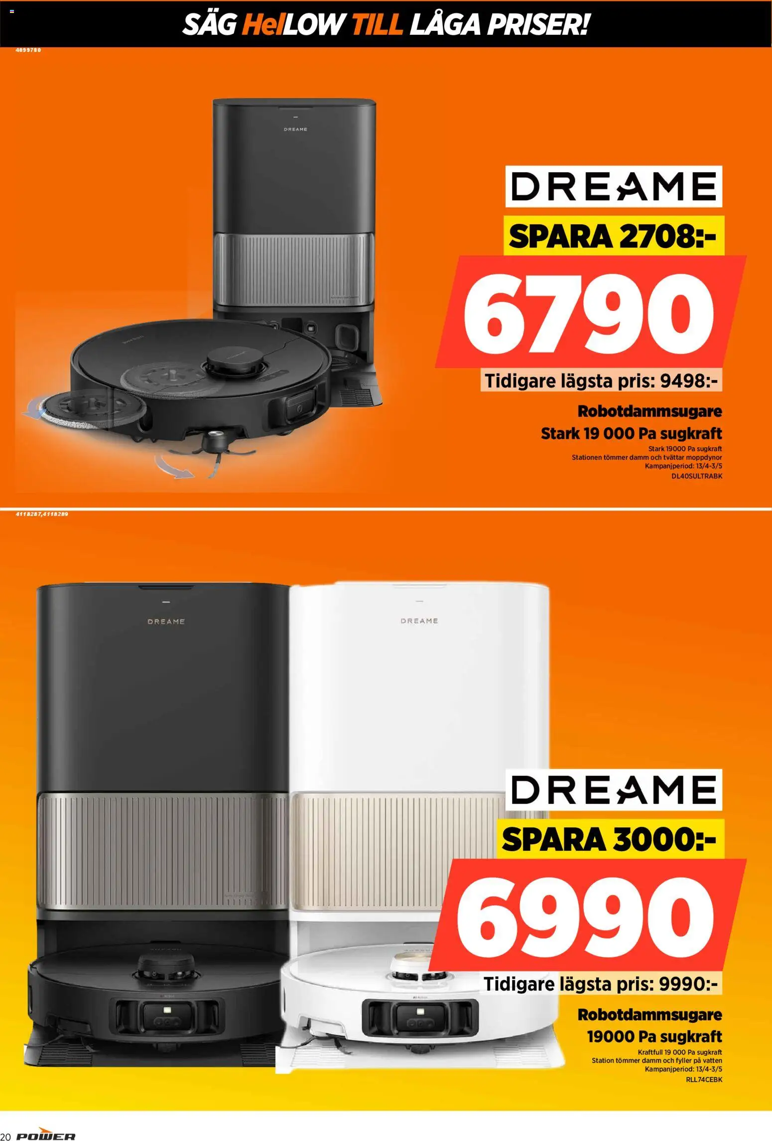 Power reklamblad aktuell från 13.04.2026 | Sida: 20 | Produkter: Såg, Robotdammsugare