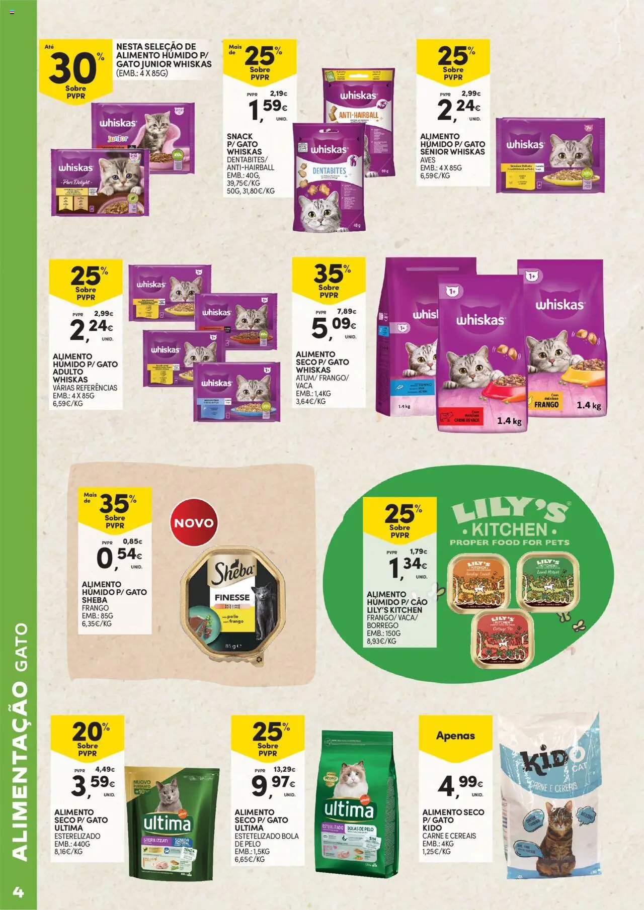 Continente - Açores: Feira Pet Care │ válido de 23.09.2025 | Página: 4 | Produtos: Frango, Carne, Cereais