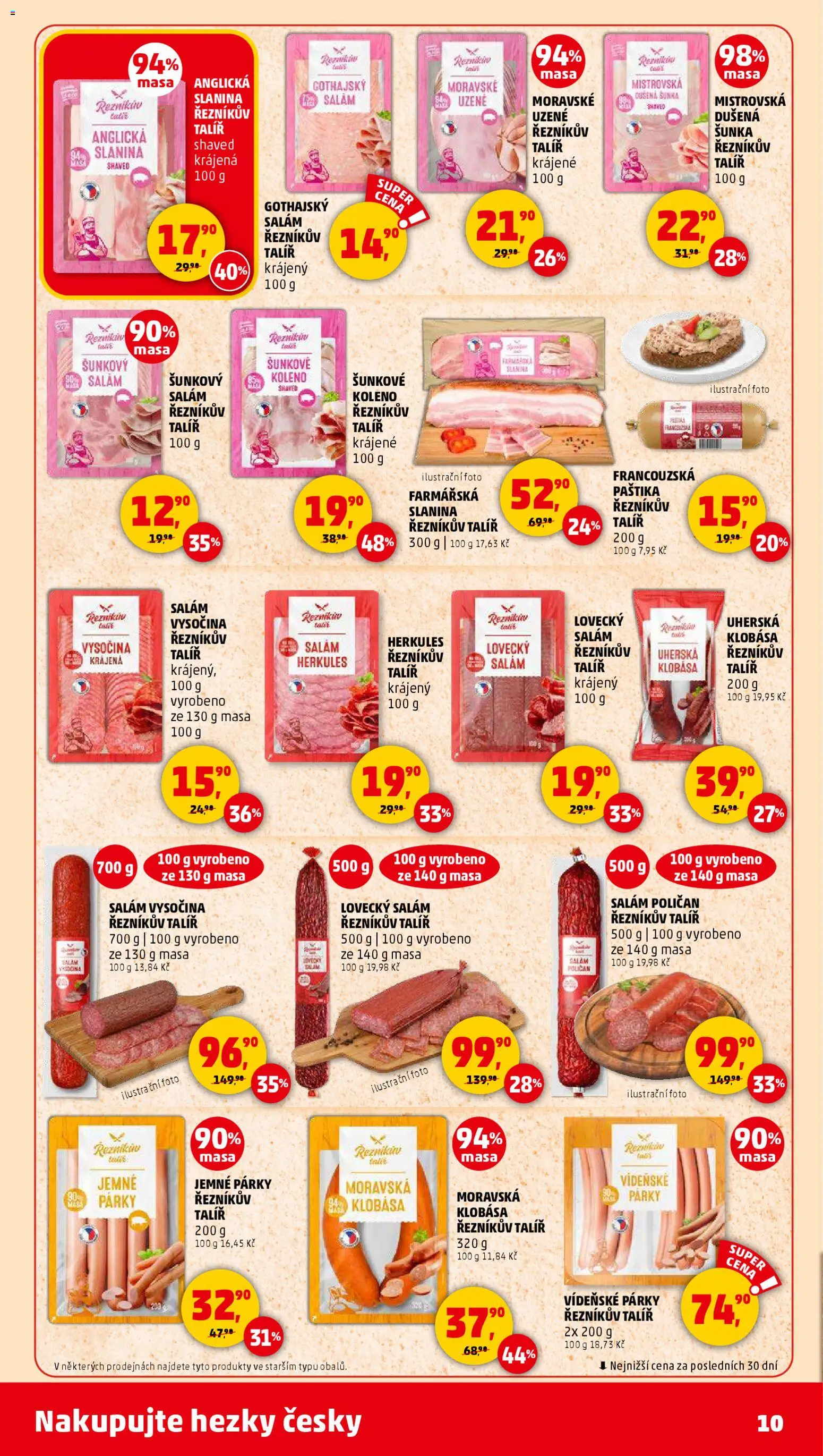 Penny Market leták - Čtvrtečník od 13.11.2025 | Strana: 10 | Produkty: Salám, Párky, Gothajský salám, Lovecký salám