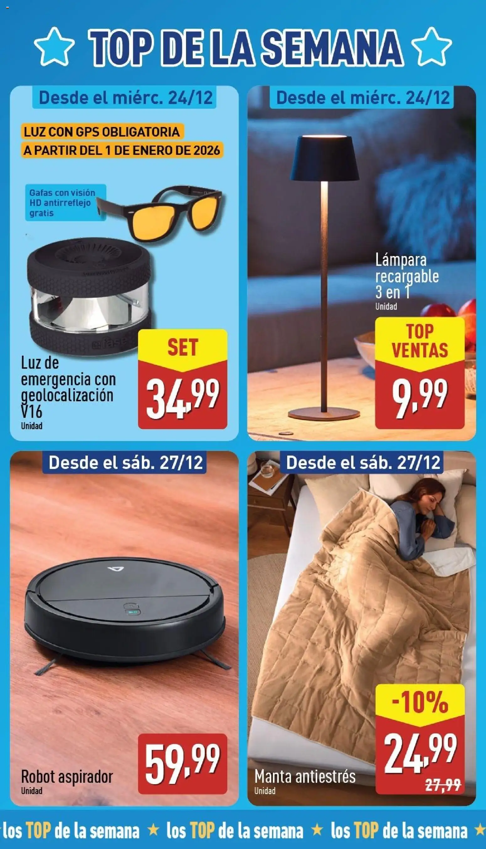 Aldi folleto Península │ válido desde el 22.12.2025 | Página: 3 | Productos: Manta, Robot, Aspirador, Lámpara