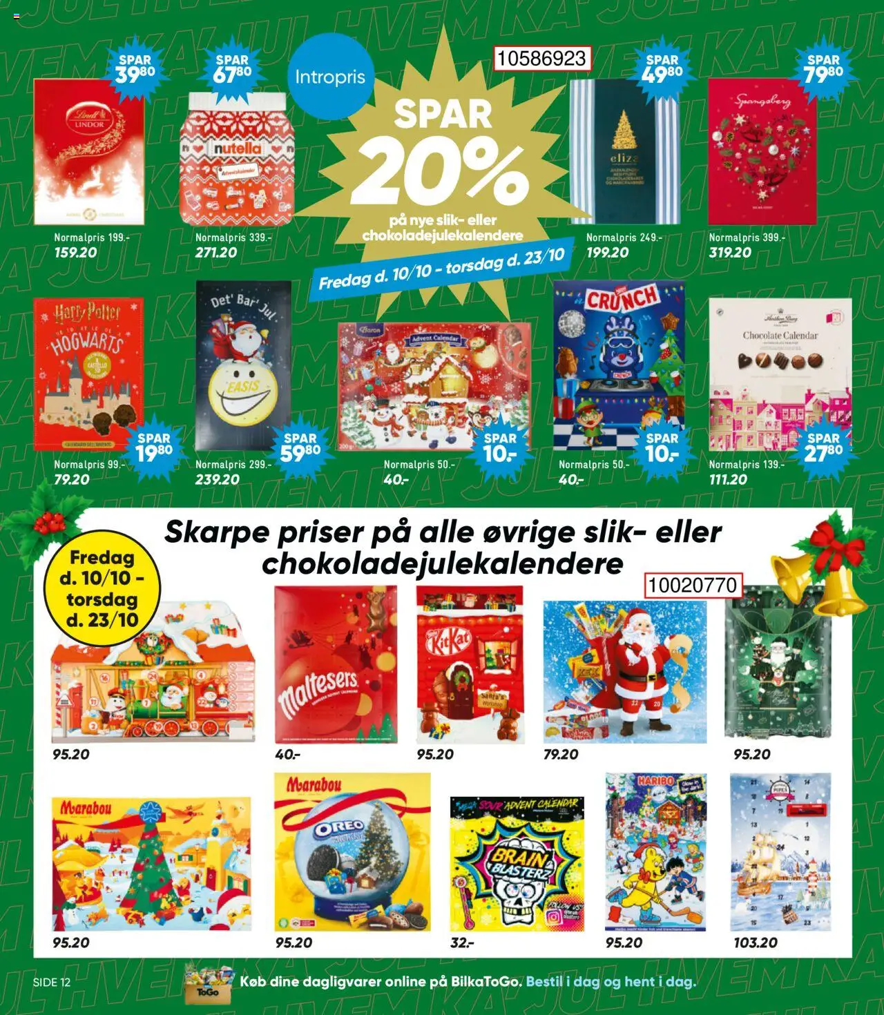 Bilka tilbudsavis – gyldig fra 17.10.2025 | Side: 12 | Produkter: Slik, Nutella, Oreo
