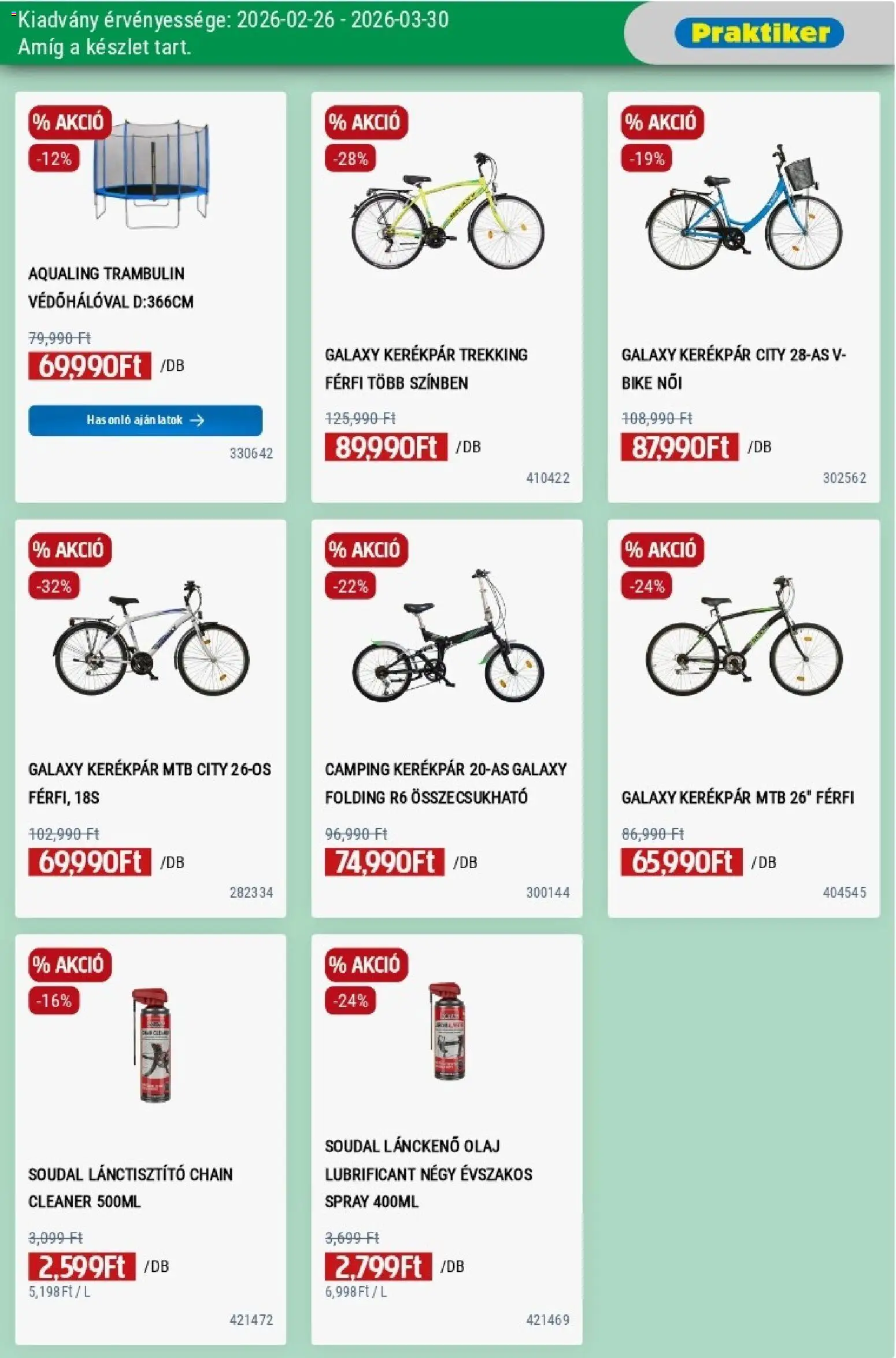 Praktiker akciós ujság - amely érvényes a következő dátumtól: 26.02.2026 | Oldal: 33 | Termékek: Felmosó, Gáztűzhely, Vileda