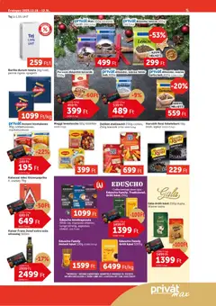 PRIVÁT - Aktuális szórólap MAX - amely érvényes a következő dátumtól: 18.12.2025 | Oldal: 5 | Termékek: Kávékapszula, Penne, Tej, Lencse