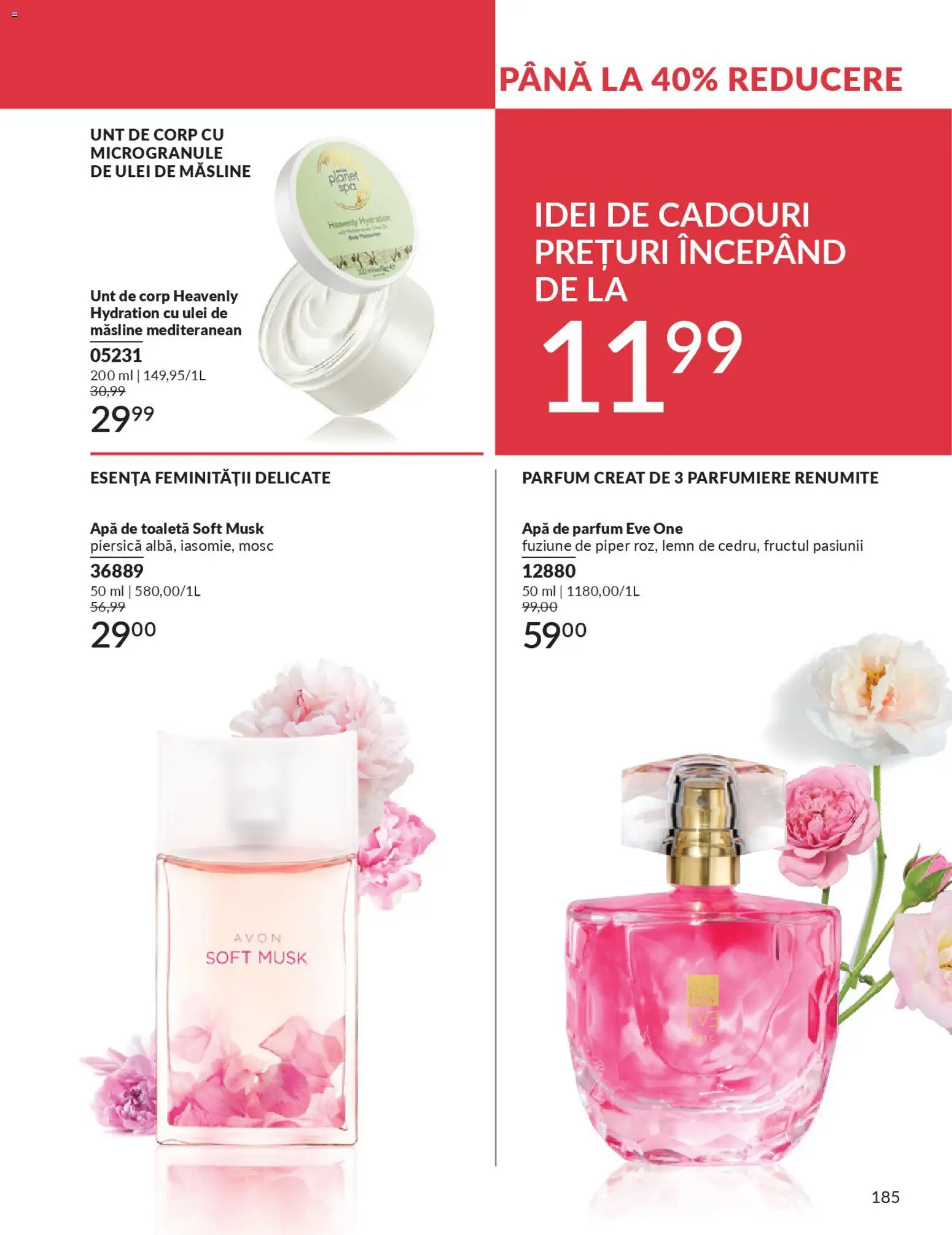 Noul catalog Avon – valabil de la 01.02.2026 | Pagină: 187 | Produse: Piersică, Unt de corp, Unt, Ulei