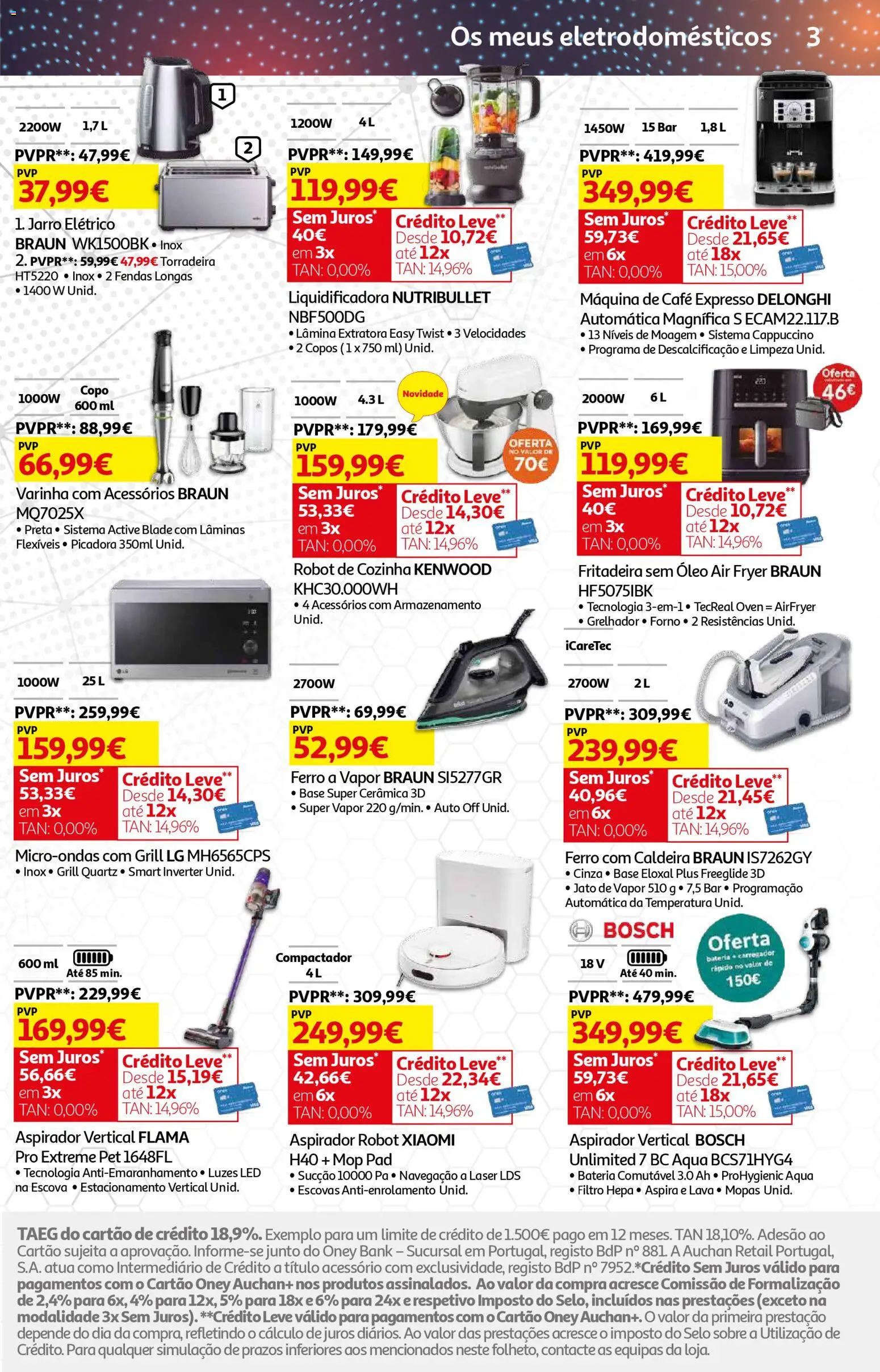Auchan - Beleza Interiores Spring │ válido de 21.04.2026 | Página: 34 | Produtos: Copos, Air fryer, Máquina de café, Ferro