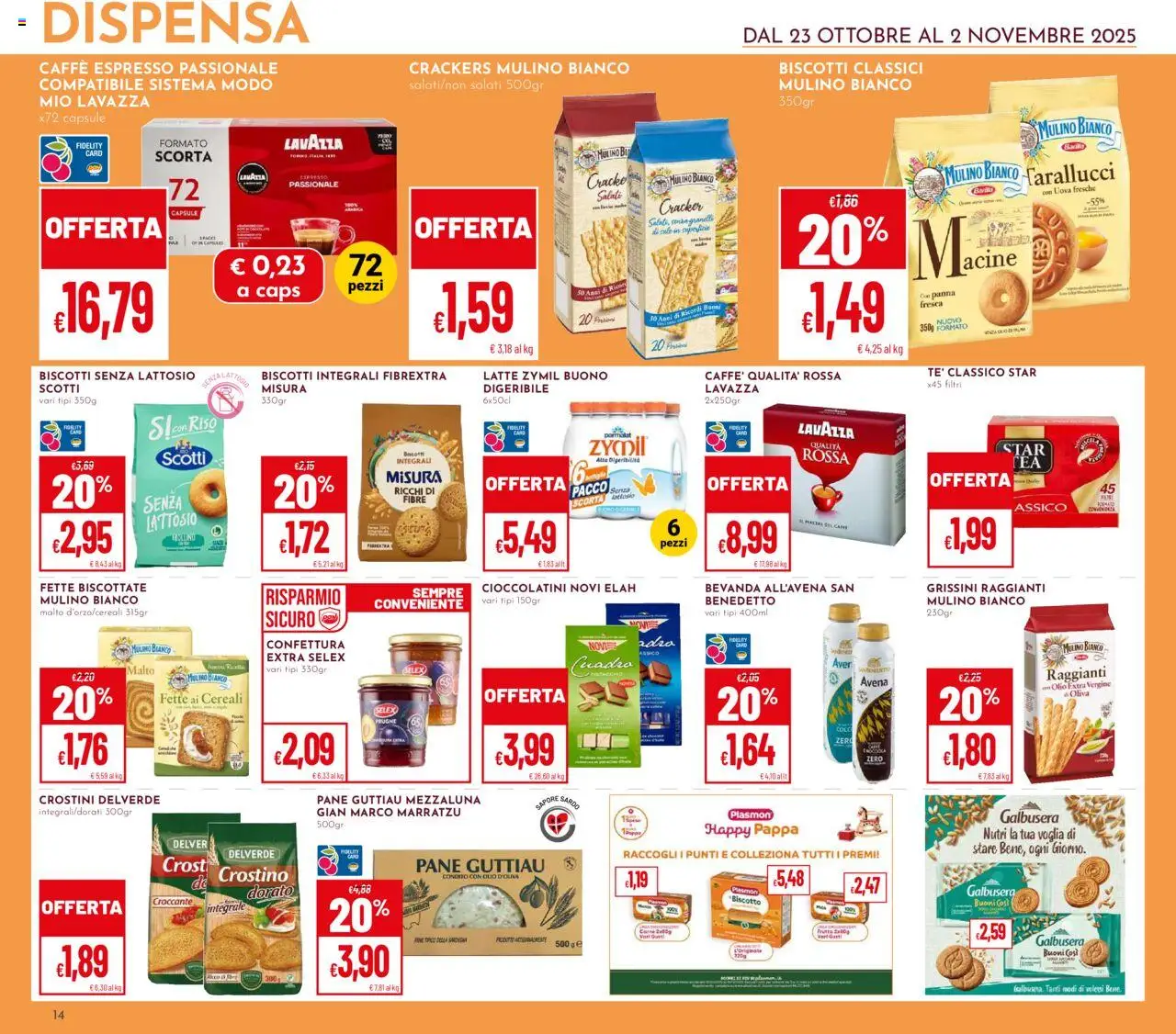 Volantino Pan del 23.10.2025 | Pagina: 14 | Prodotti: Uova, Pane, Latte, Olio extra vergine