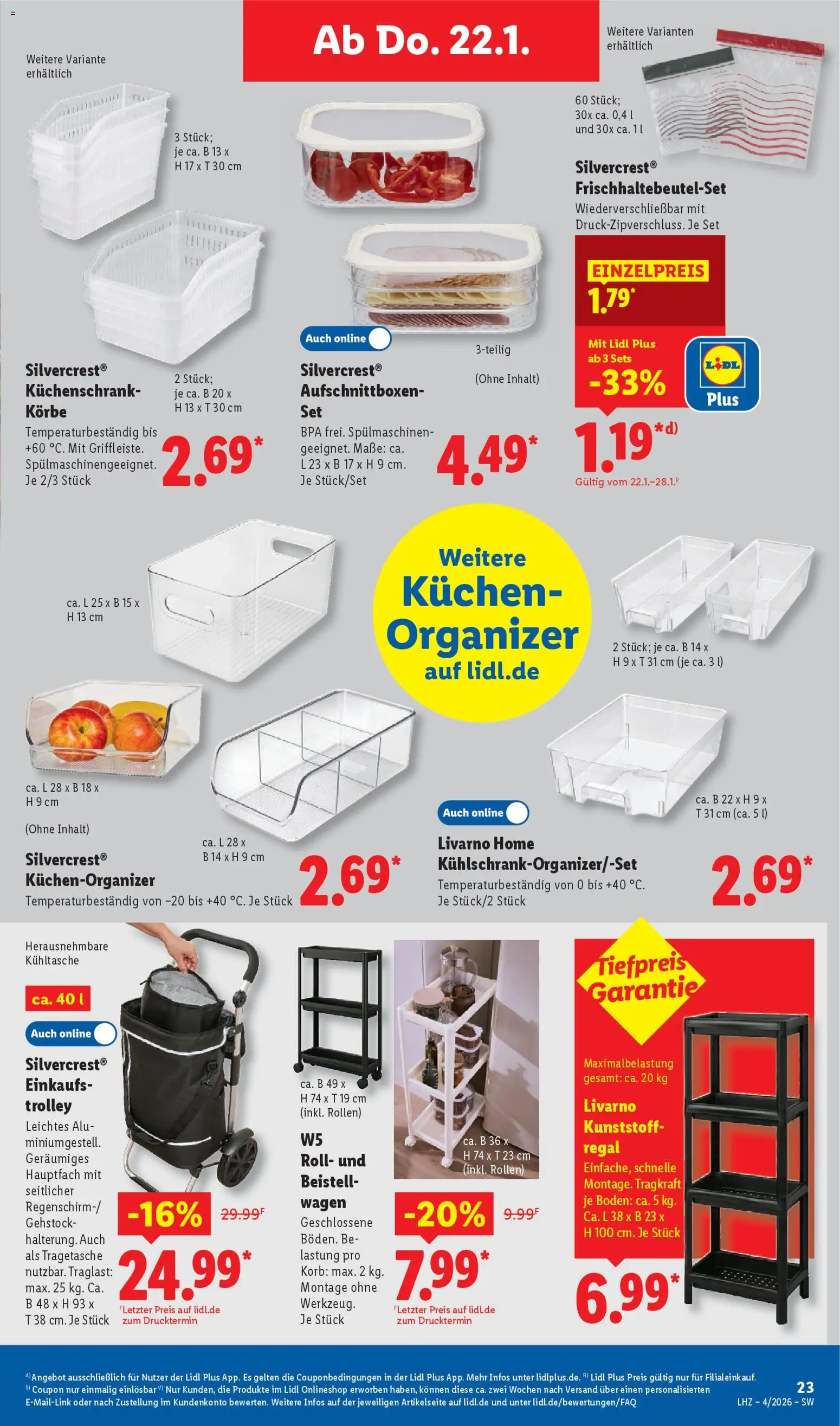 Lidl Prospekt Kornwestheim – gültig ab 19.01.2026 | Seite: 35 | Produkte: Regal, Korb, Kuchen