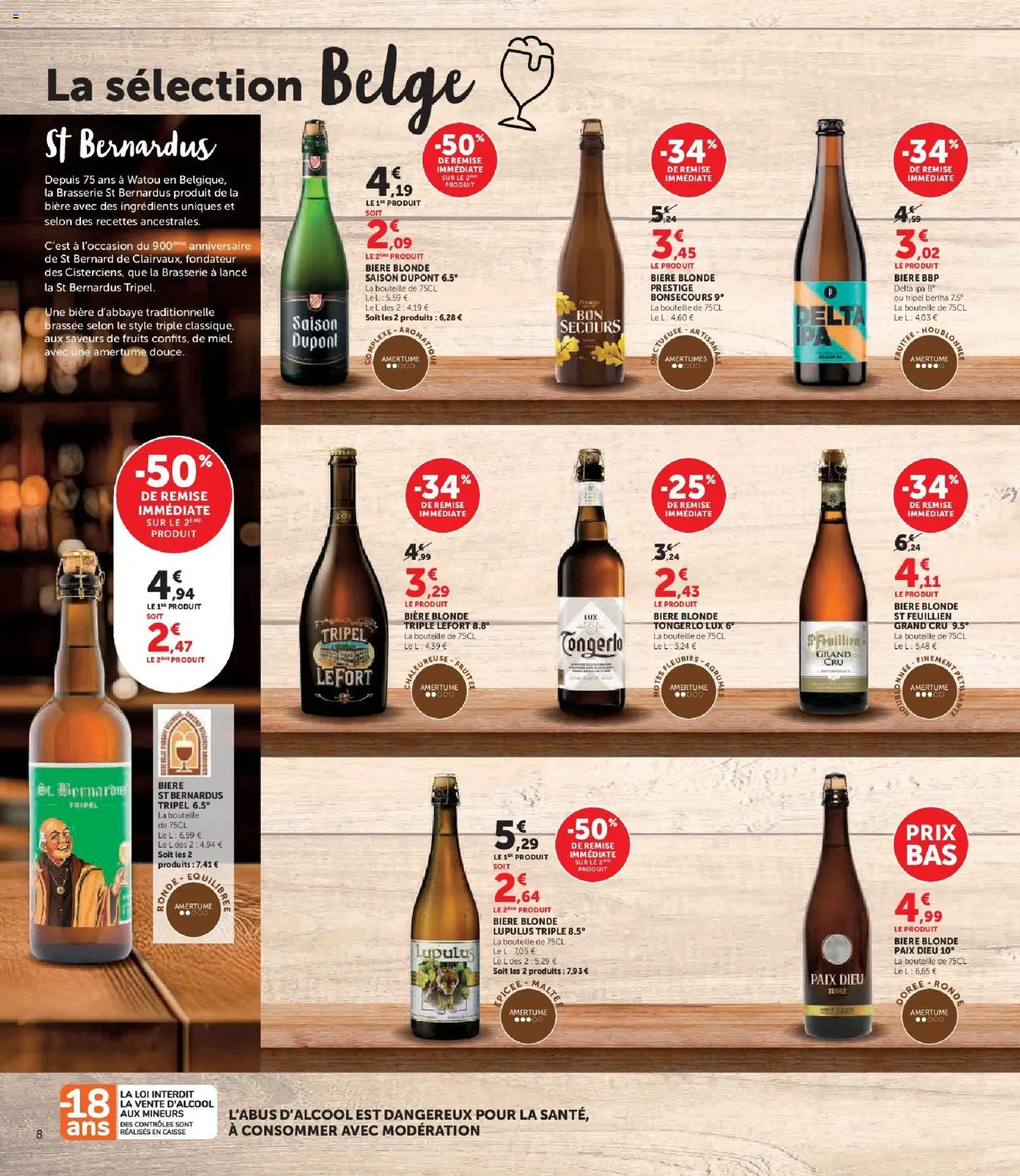 {H1} | Page: 8 | Produits: Bière blonde, Bière
