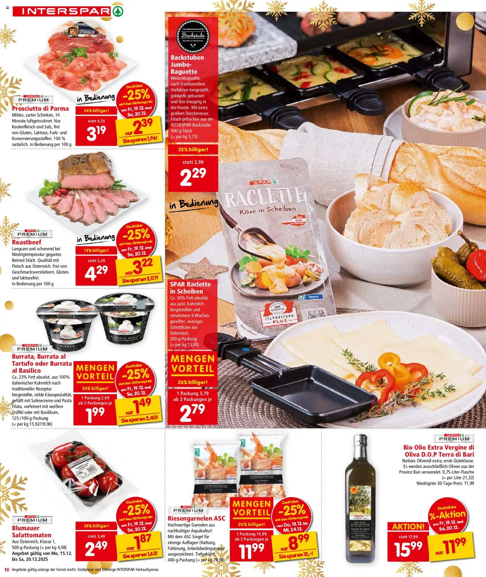 Interspar Flugblatt - Tirol gültig ab 18.12.2025 | Seite: 10 | Produkte: Pasta, Jääkaappipakastin, Cage de football, Käse