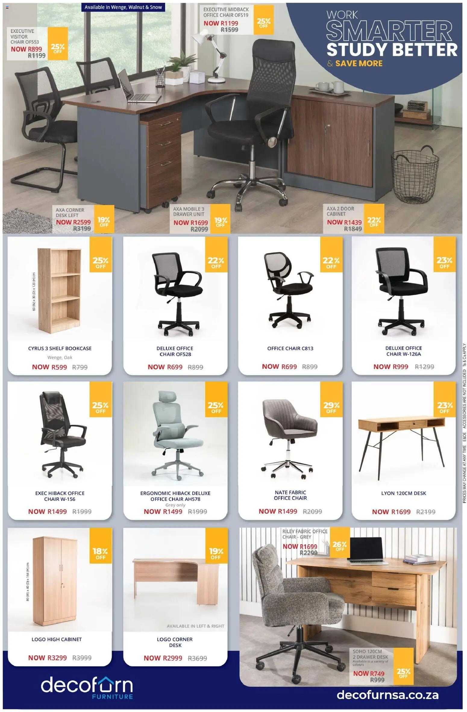 New Decofurn catalogue – valid from 26.01.2026 | Page: 2 | Products: Desk, Drawer unit, Bookcase, Shelf