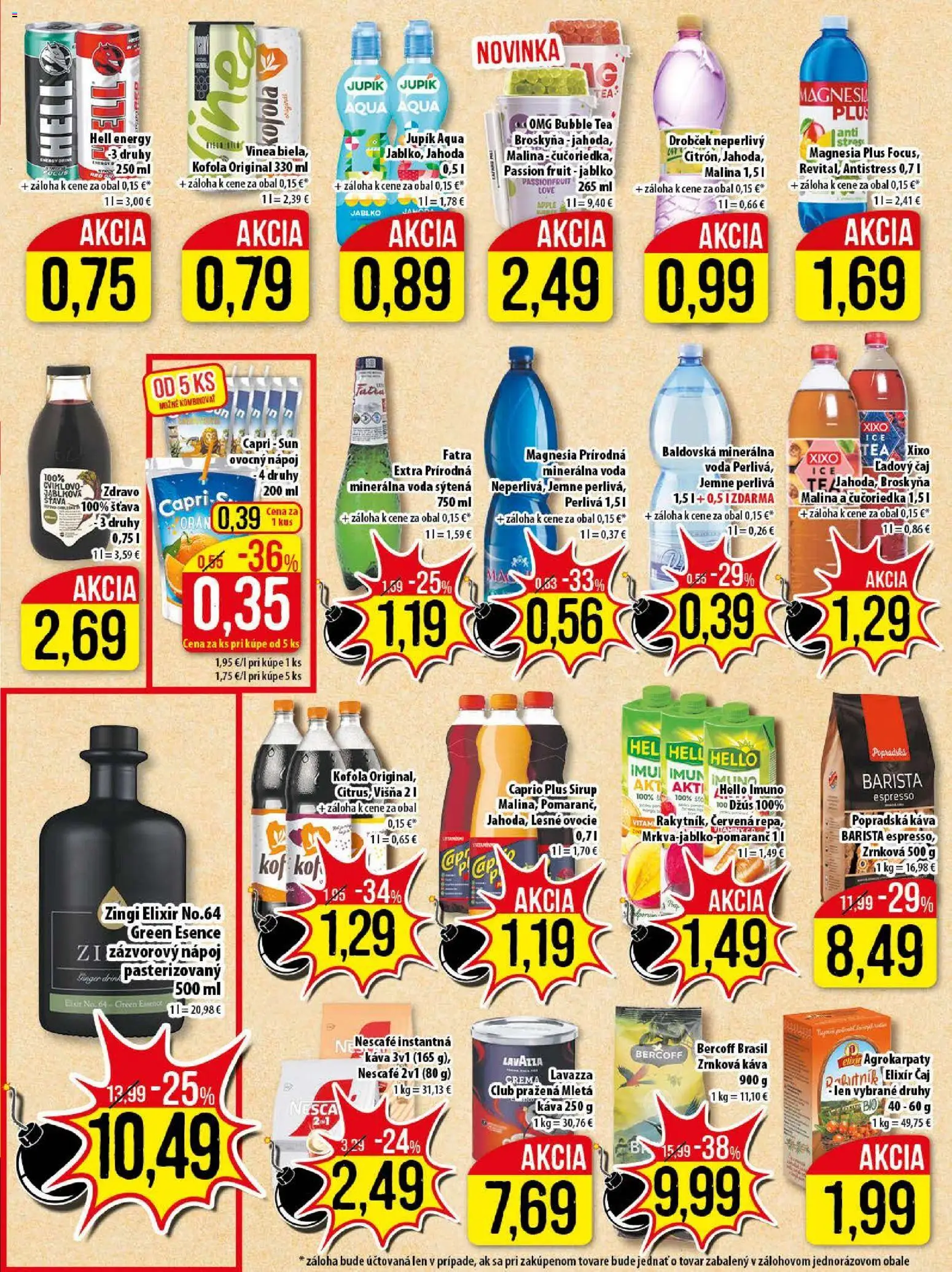 Nové Klas akcie – leták je platný od 05.01.2026 | Strana: 21 | Produkty: Barista, Magnesia, Zrnková káva, Ovocie