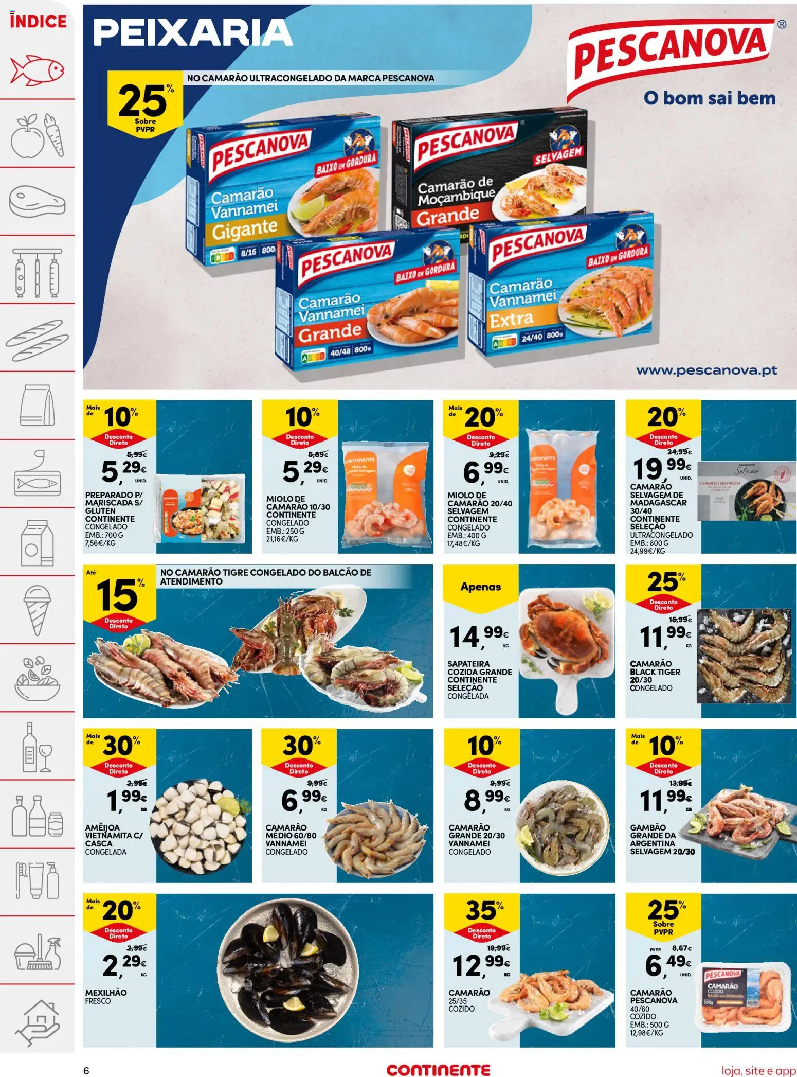 Continente folheto │ válido de 10.03.2026 | Página: 6 | Produtos: Camarão, Sapateira